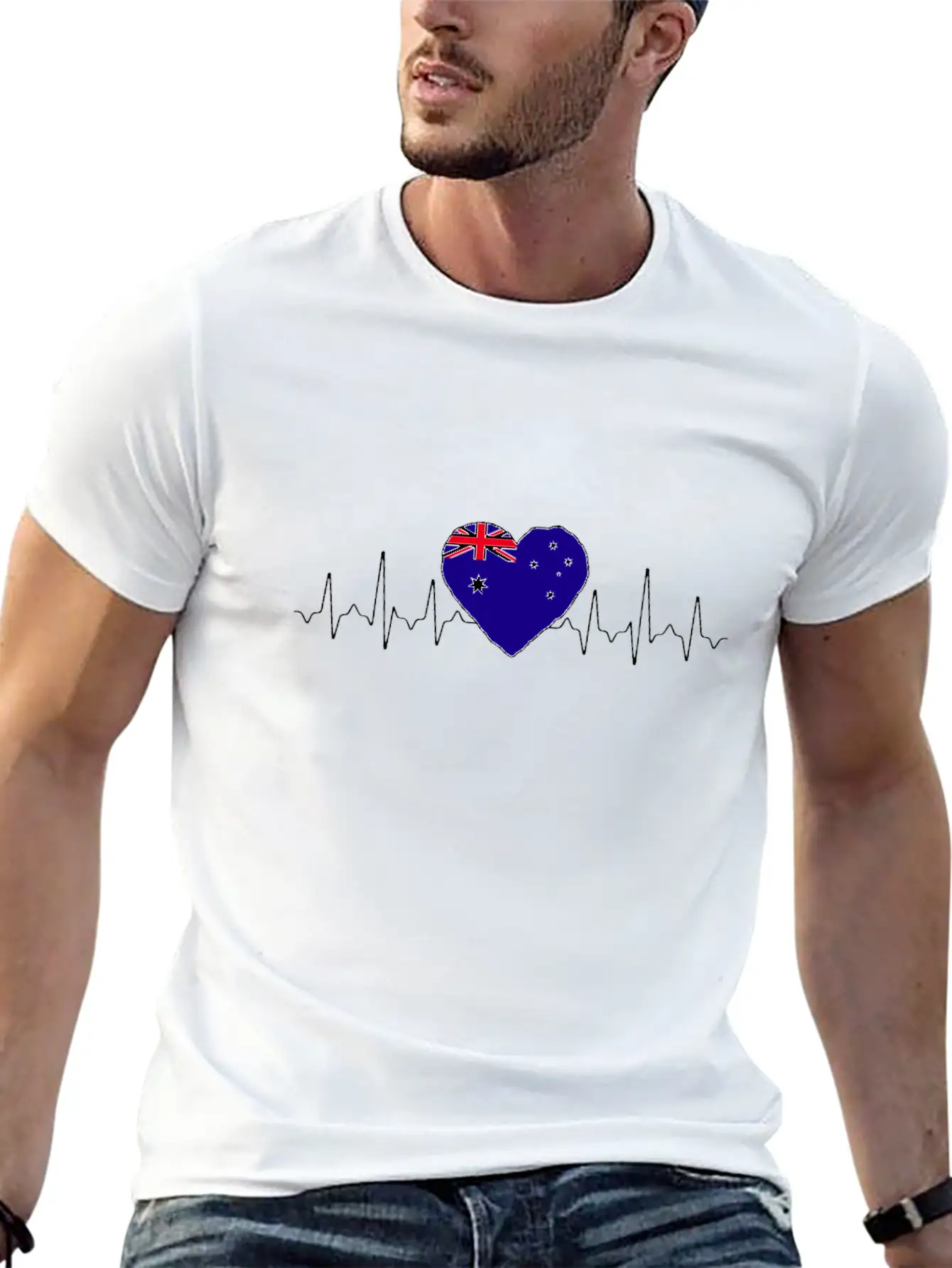 Australia Heartbeat Flag Classic Cotton Tee – Unisex Comfort For Any Season