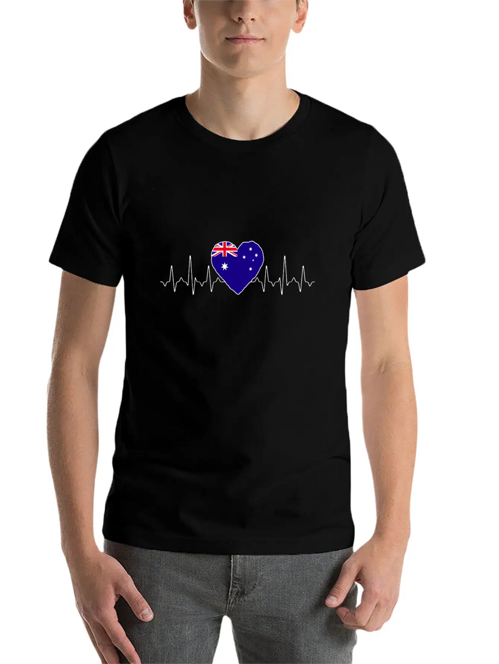 Australia Heartbeat Flag Classic Cotton Tee – Unisex Comfort For Any Season