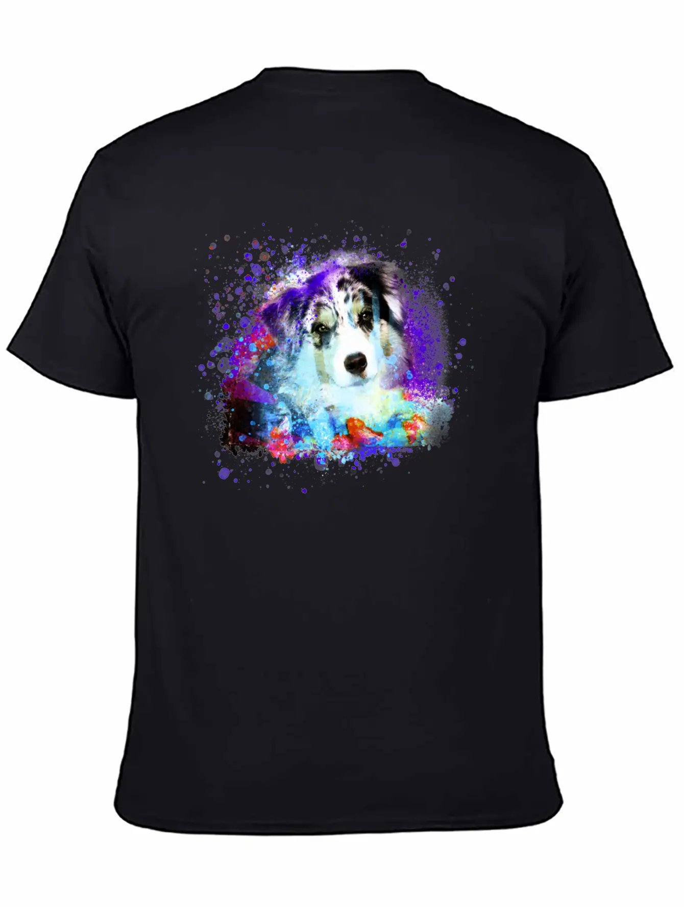 Australian Shepherd ,painting, Colorful, Graffiti Classic Cotton Tee – Unisex Comfort For Any Season