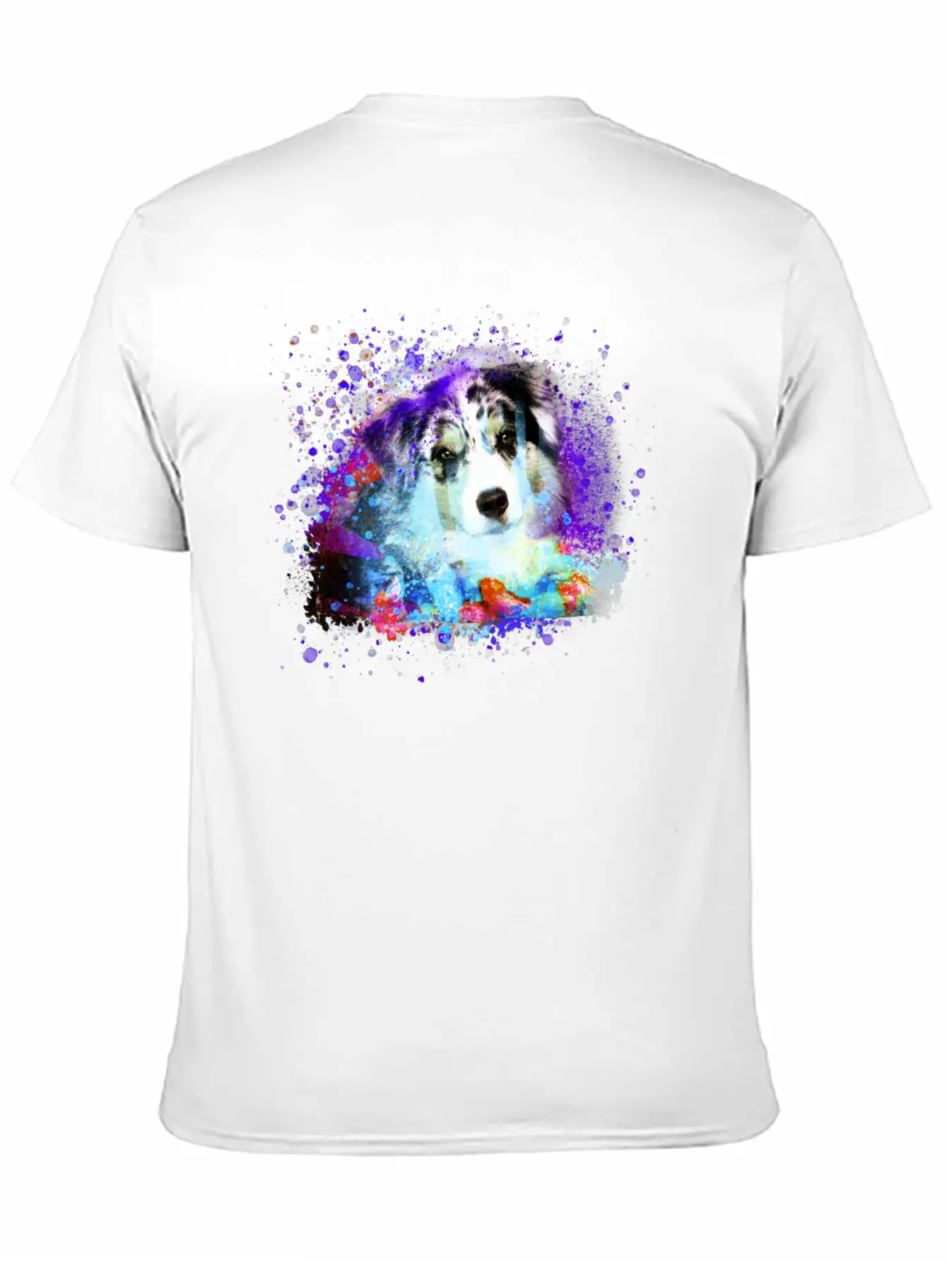 Australian Shepherd ,painting, Colorful, Graffiti Classic Cotton Tee – Unisex Comfort For Any Season
