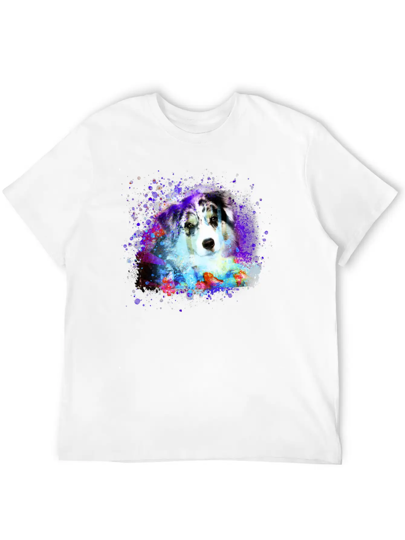 Australian Shepherd ,painting, Colorful, Graffiti Classic Cotton Tee – Unisex Comfort For Any Season