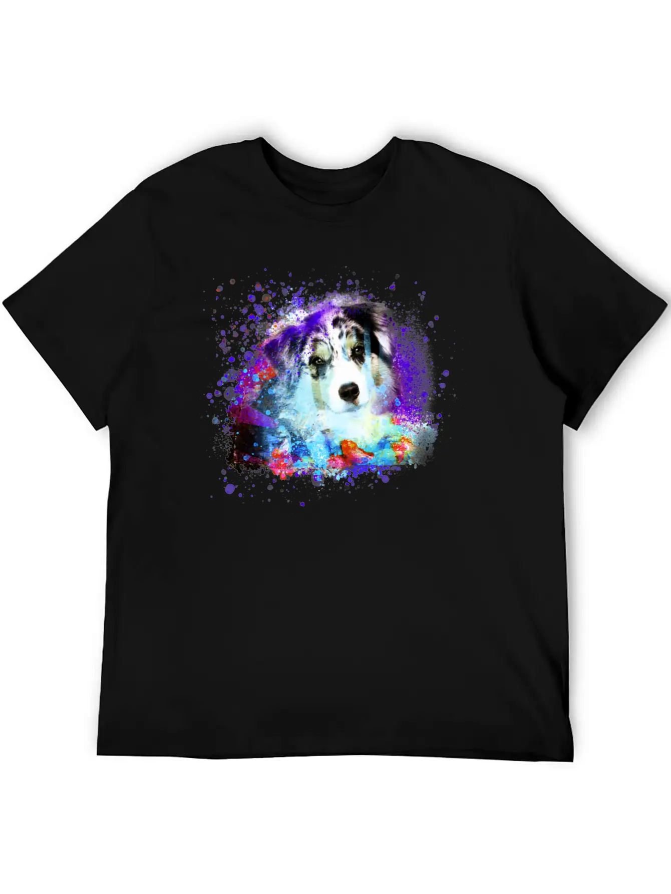 Australian Shepherd ,painting, Colorful, Graffiti Classic Cotton Tee – Unisex Comfort For Any Season