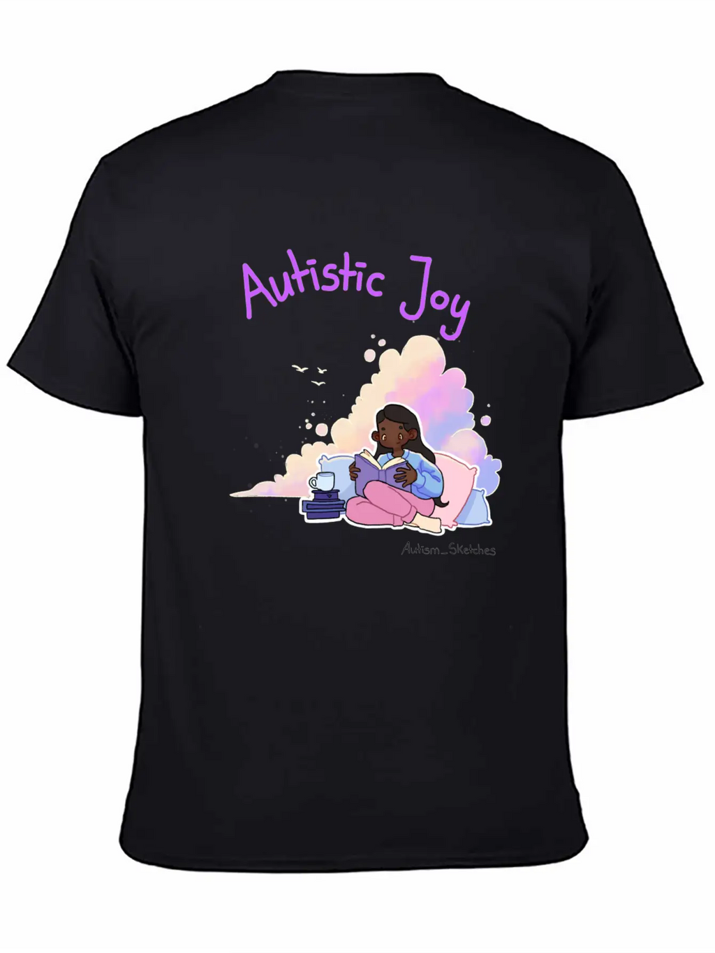 Autistic Joy Clouds Illustration Stylish Everyday T-Shirt – Unisex Basic Cotton Tee