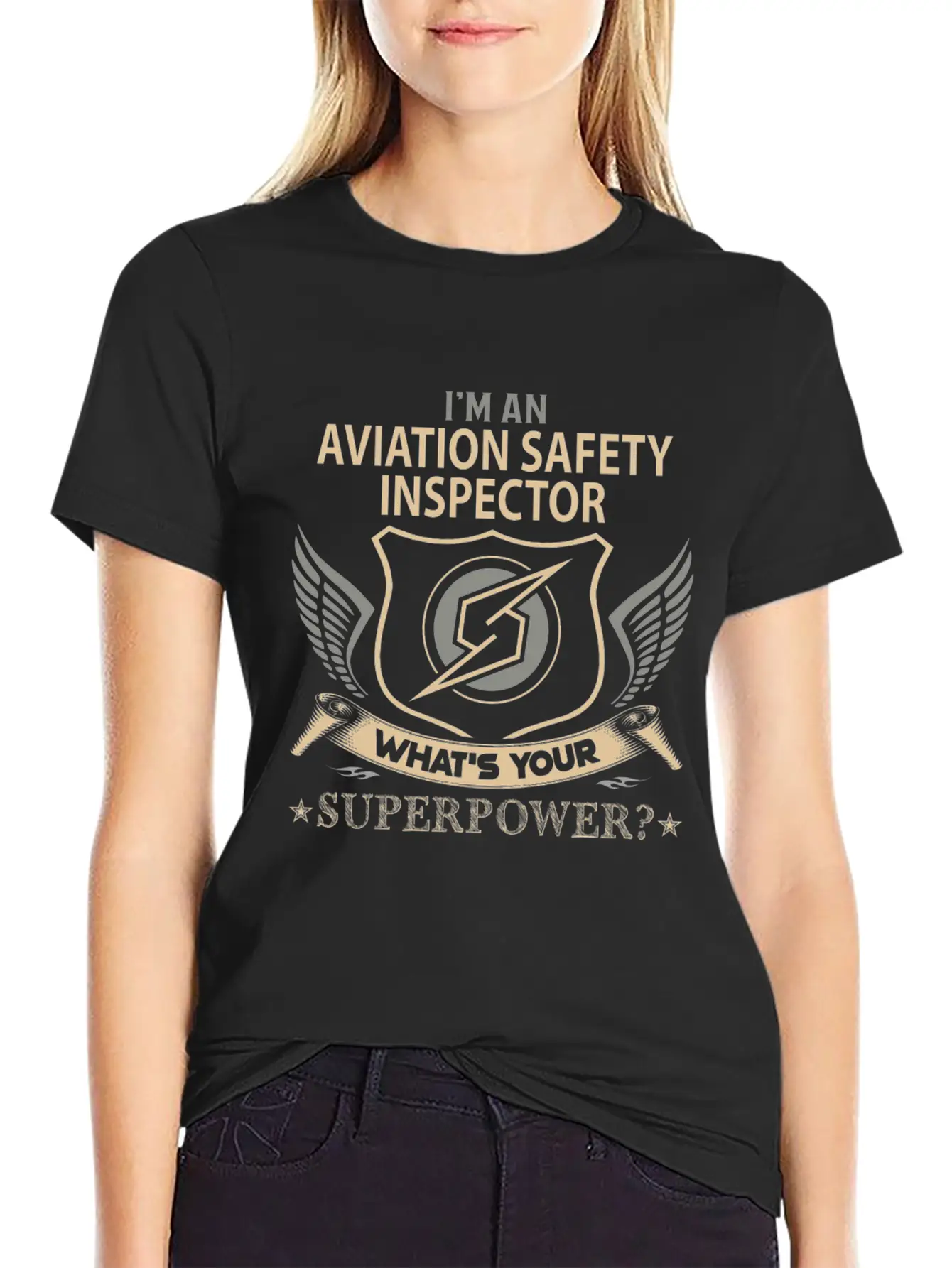 Aviation Safety Inspector T Shirt - Superpower Job Timeless Short Sleeve Tee – Comfy And Minimalist Design