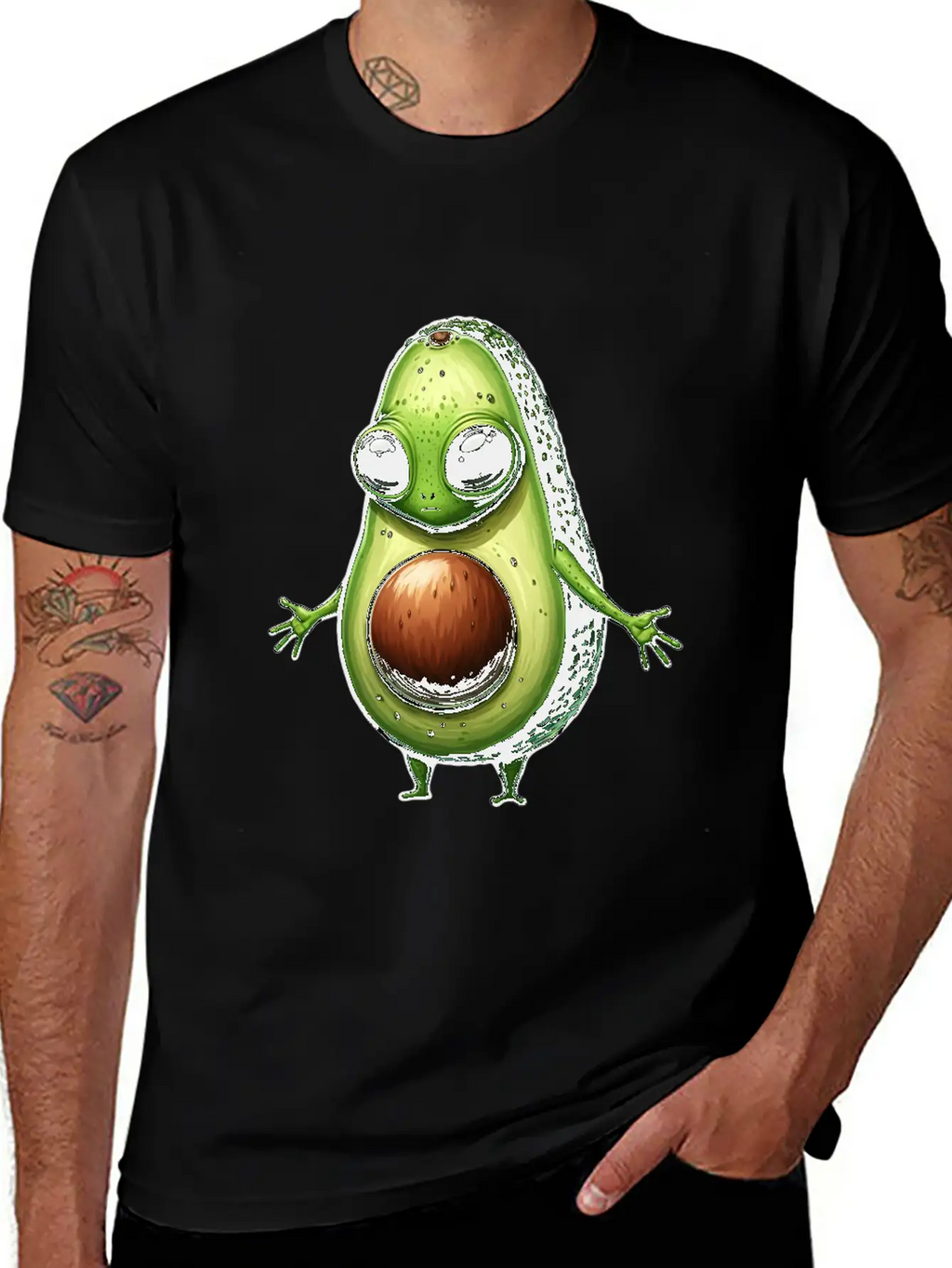 Avocado Alien Essential Cotton Tee For Daily Outfits – Unisex Style