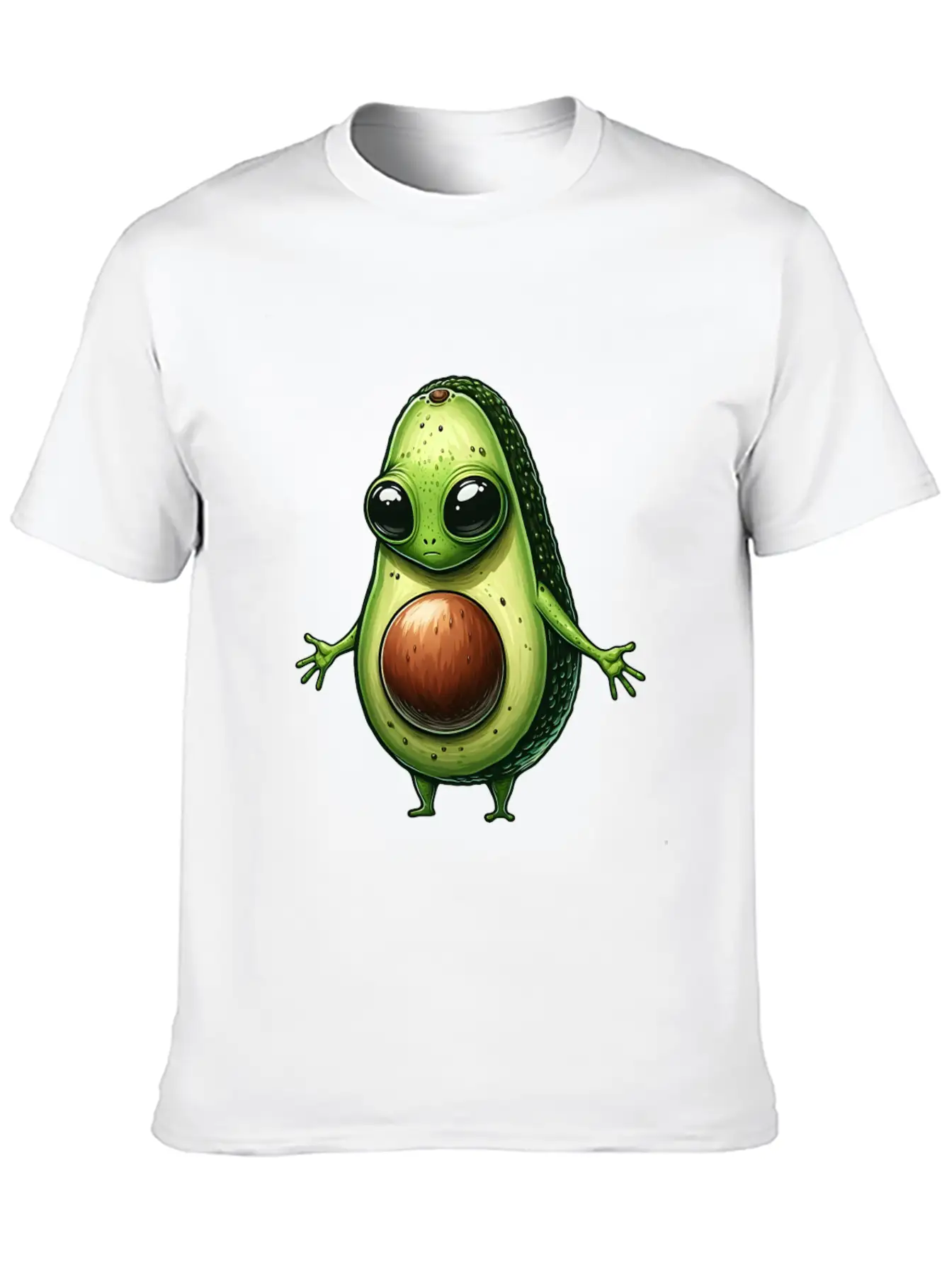 Avocado Alien Essential Cotton Tee For Daily Outfits – Unisex Style