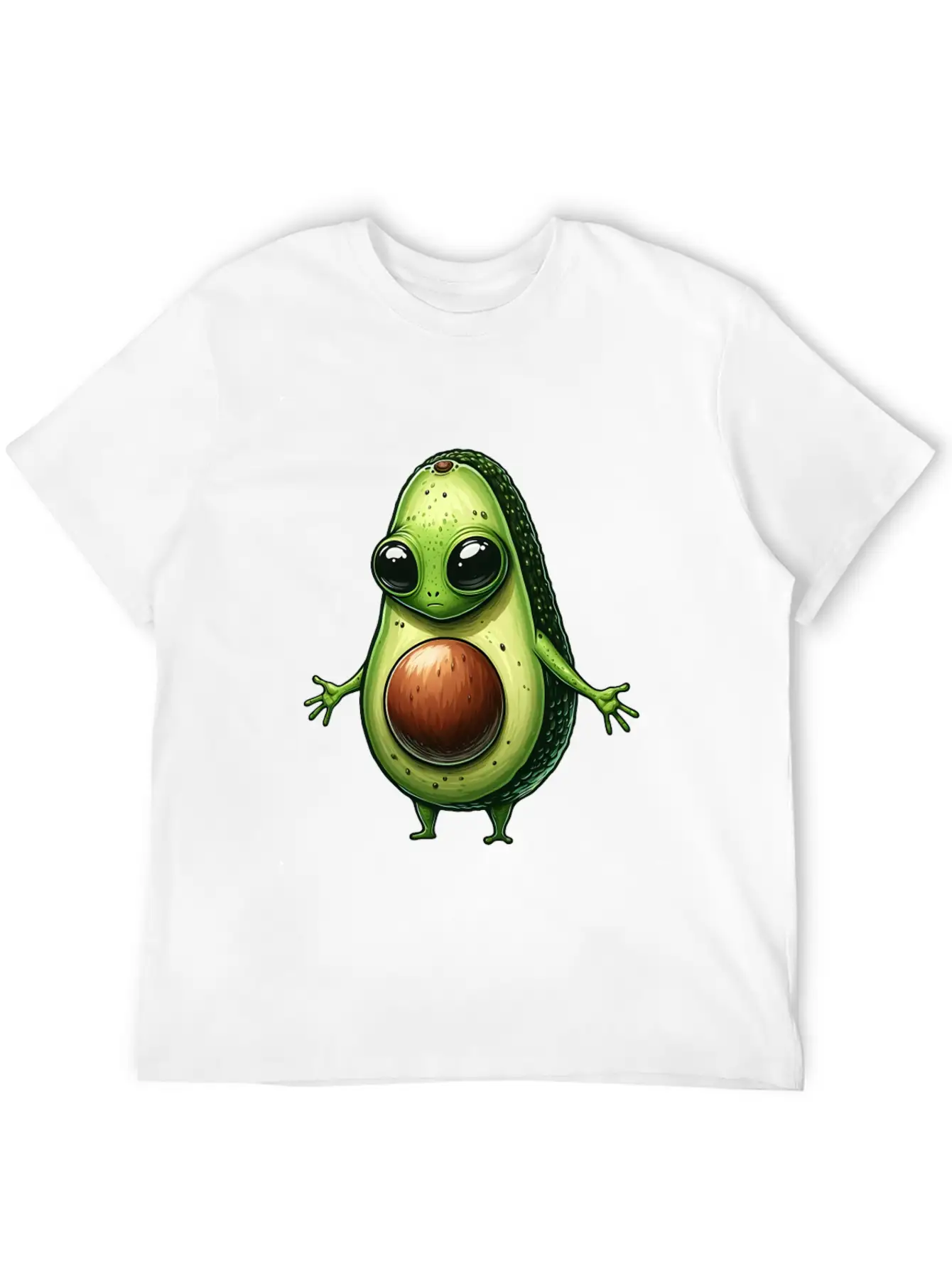 Avocado Alien Essential Cotton Tee For Daily Outfits – Unisex Style