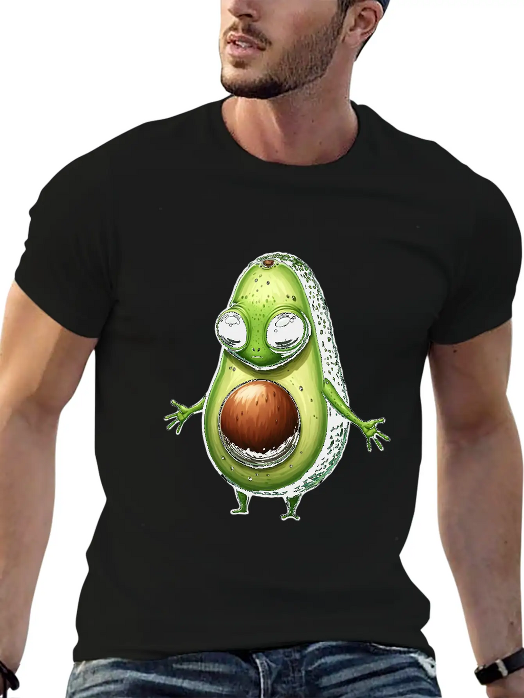 Avocado Alien Essential Cotton Tee For Daily Outfits – Unisex Style