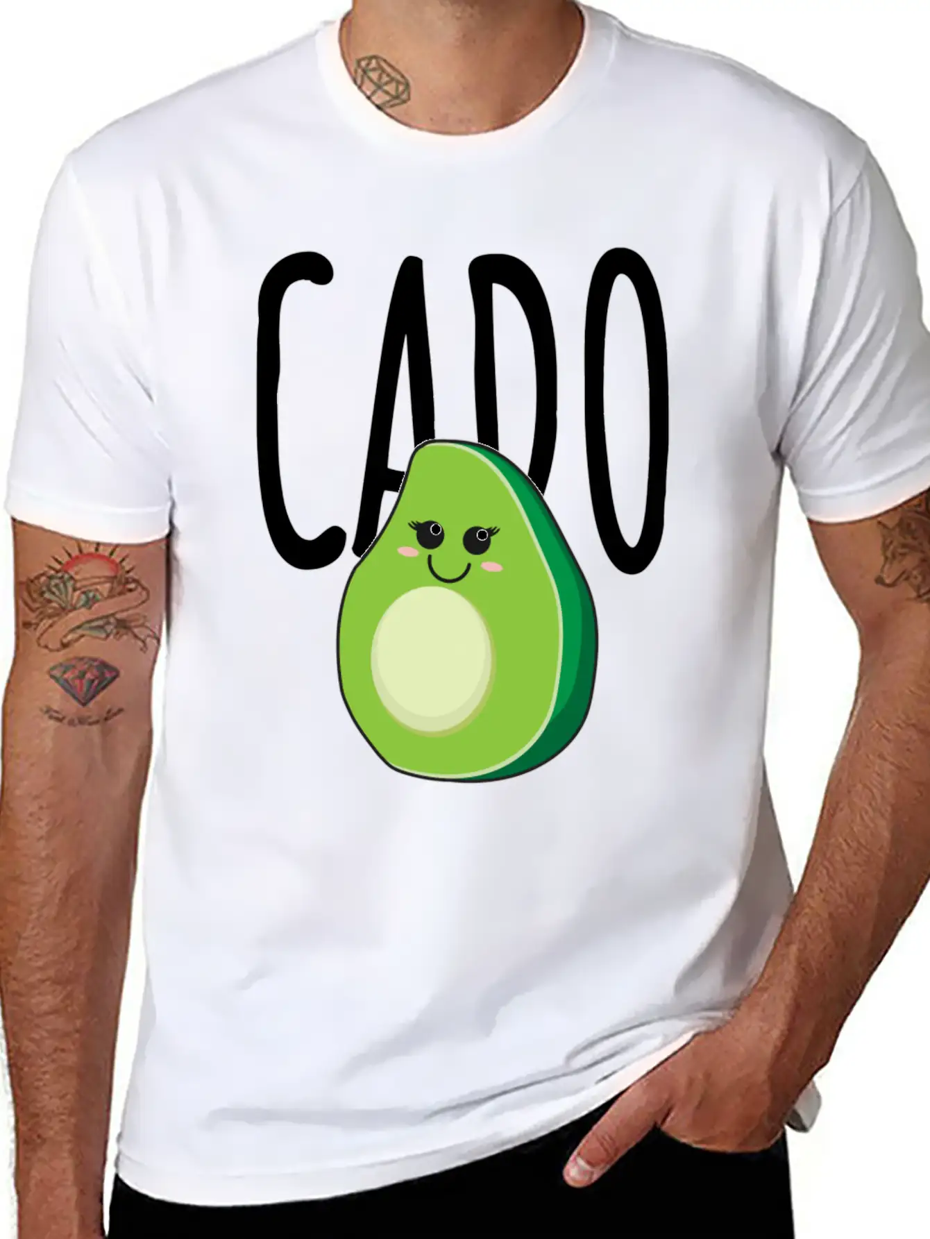 Avocado Cado Couples Loves Matching Outfit For Cou Breathable Graphic T-Shirt – Perfect For Casual Days