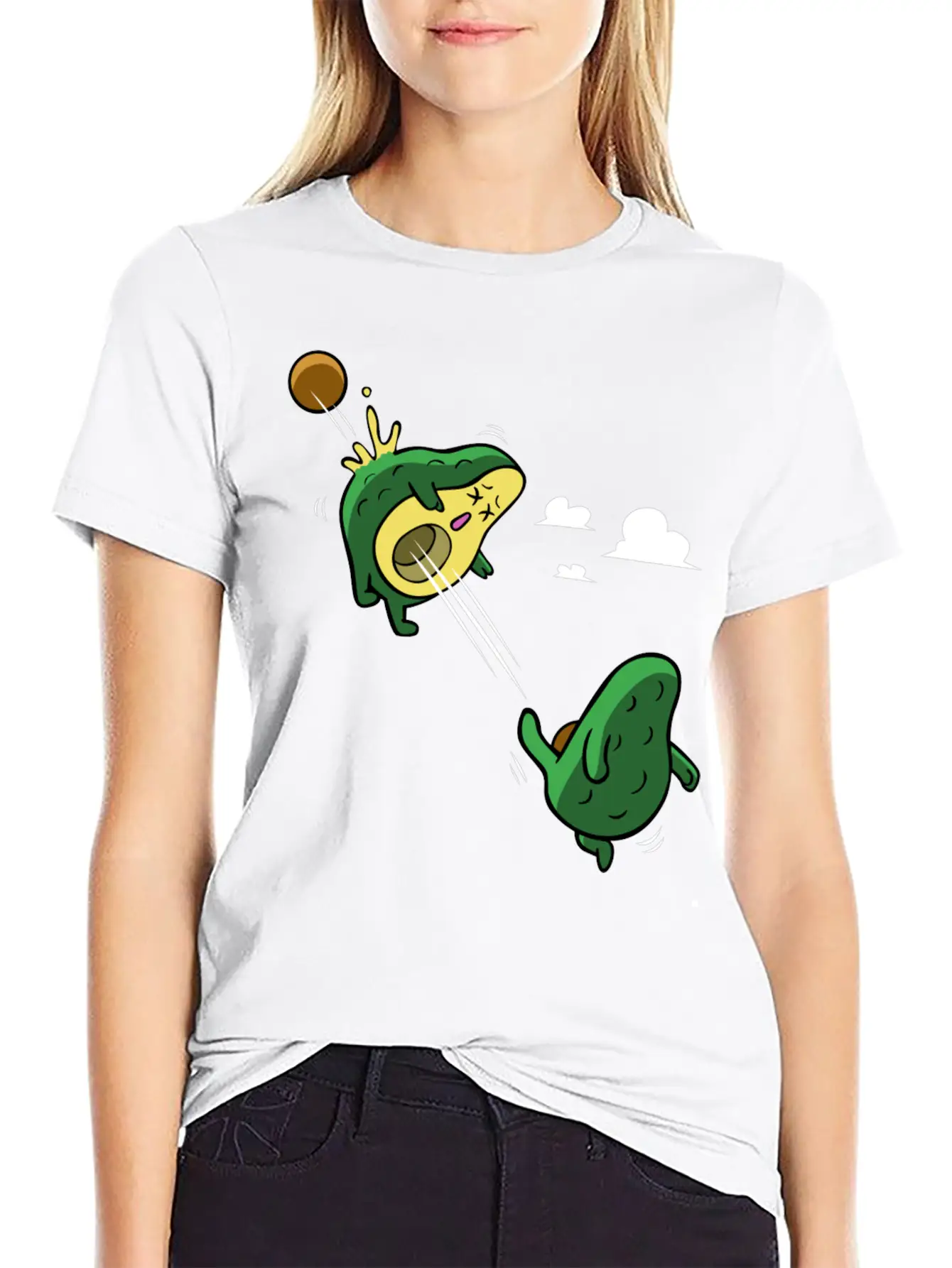Avocado Scoring A Goal Relaxed Everyday Tee – Lightweight And Durable Cotton