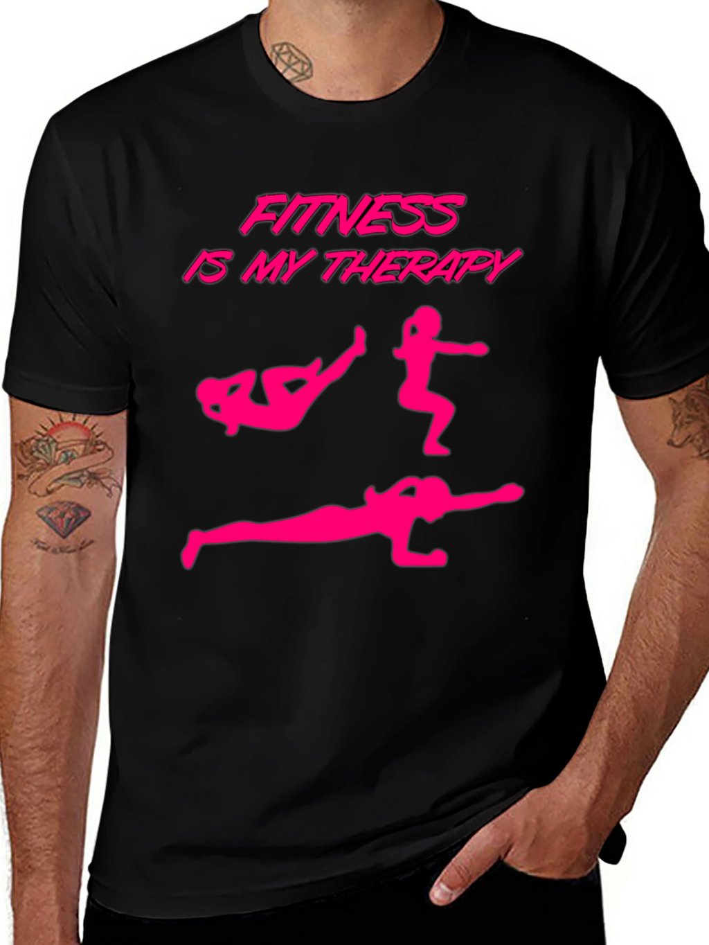 Fitness Is My Therapy Graphic T-Shirt