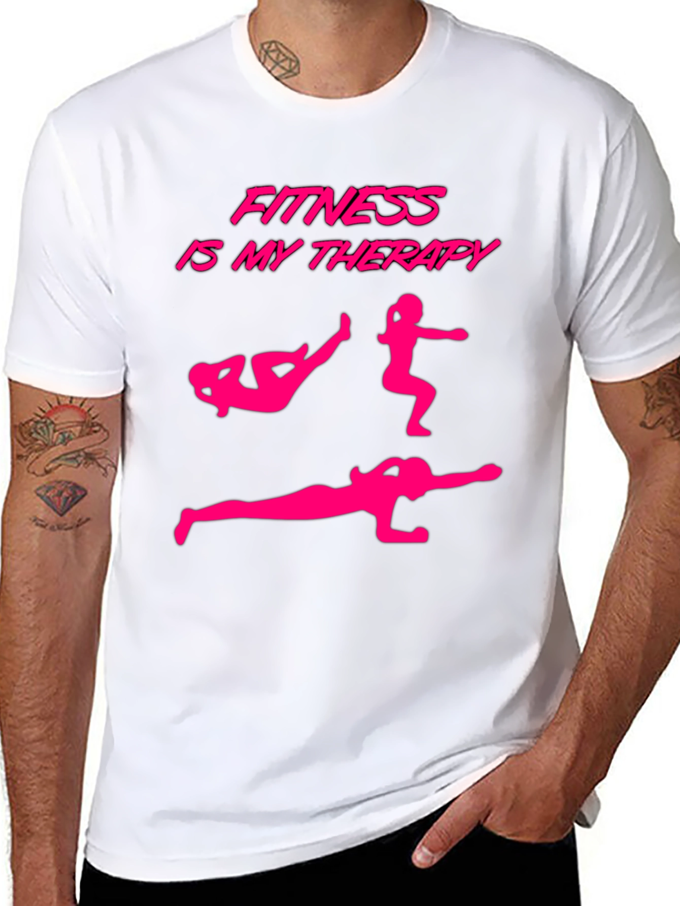 Fitness Is My Therapy Graphic T-Shirt