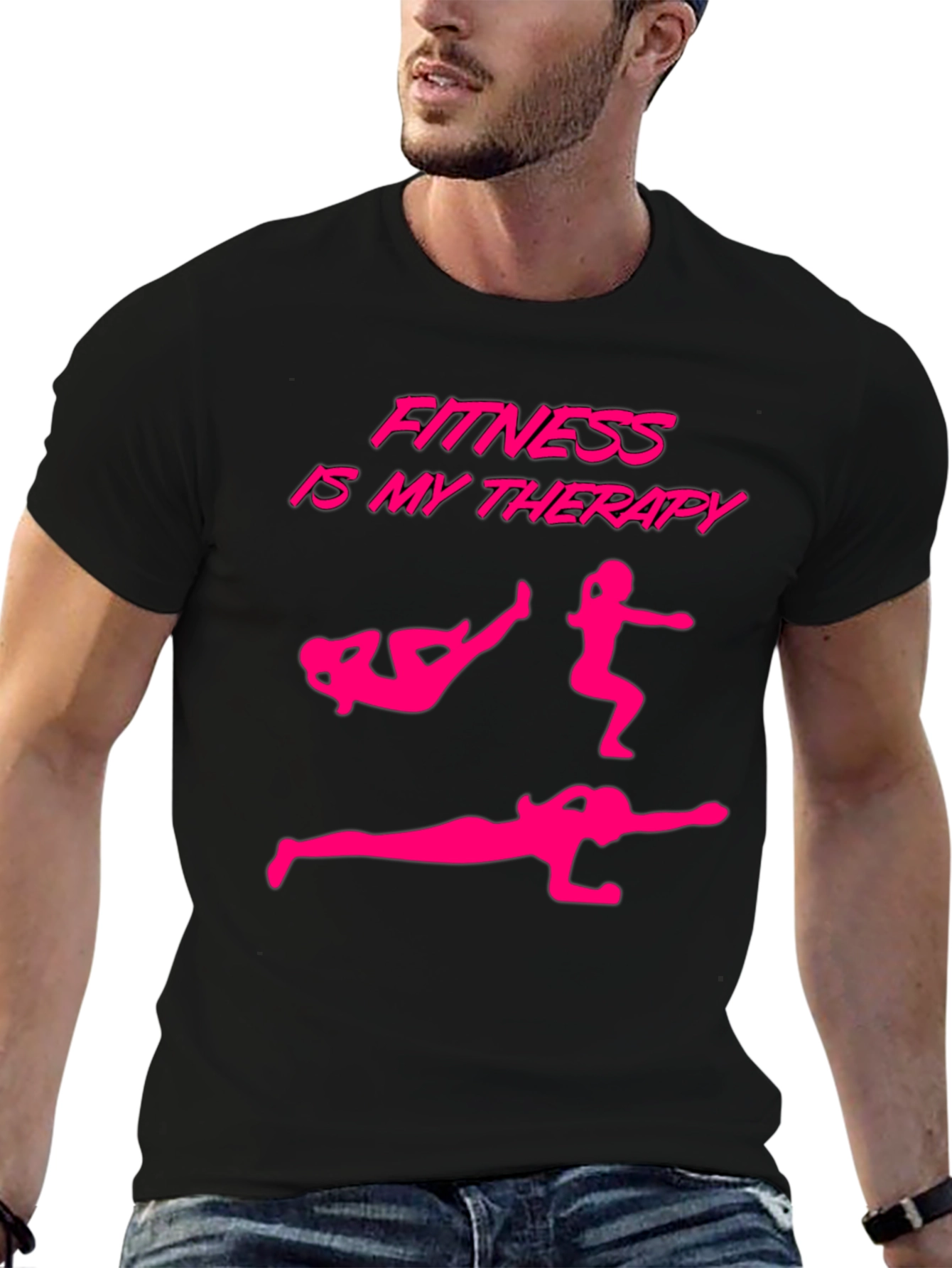 Fitness Is My Therapy Graphic T-Shirt