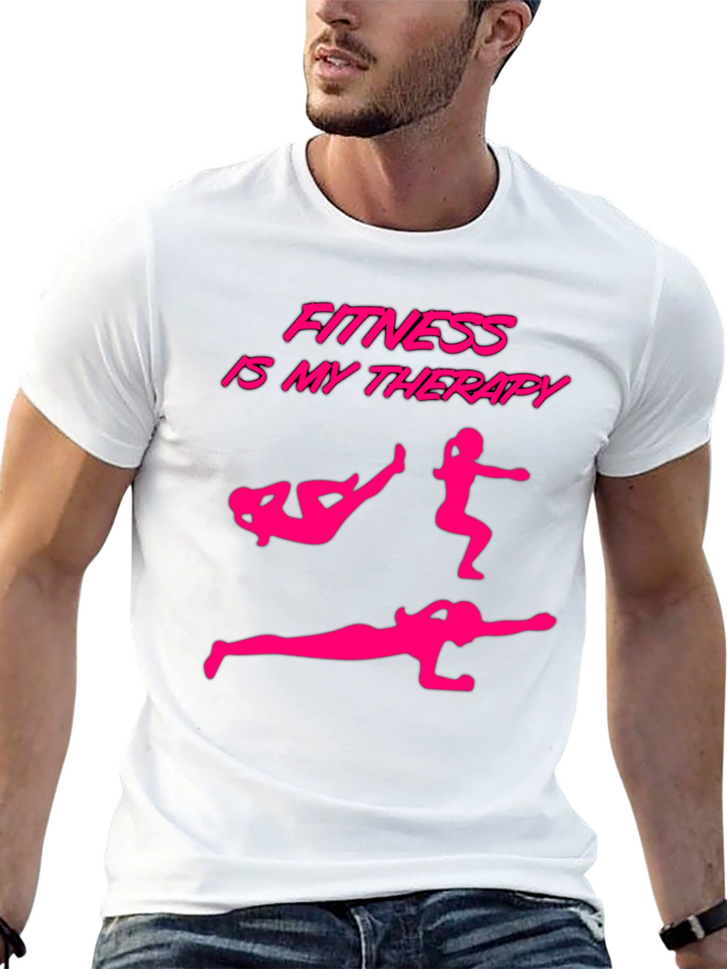 Fitness Is My Therapy Graphic T-Shirt