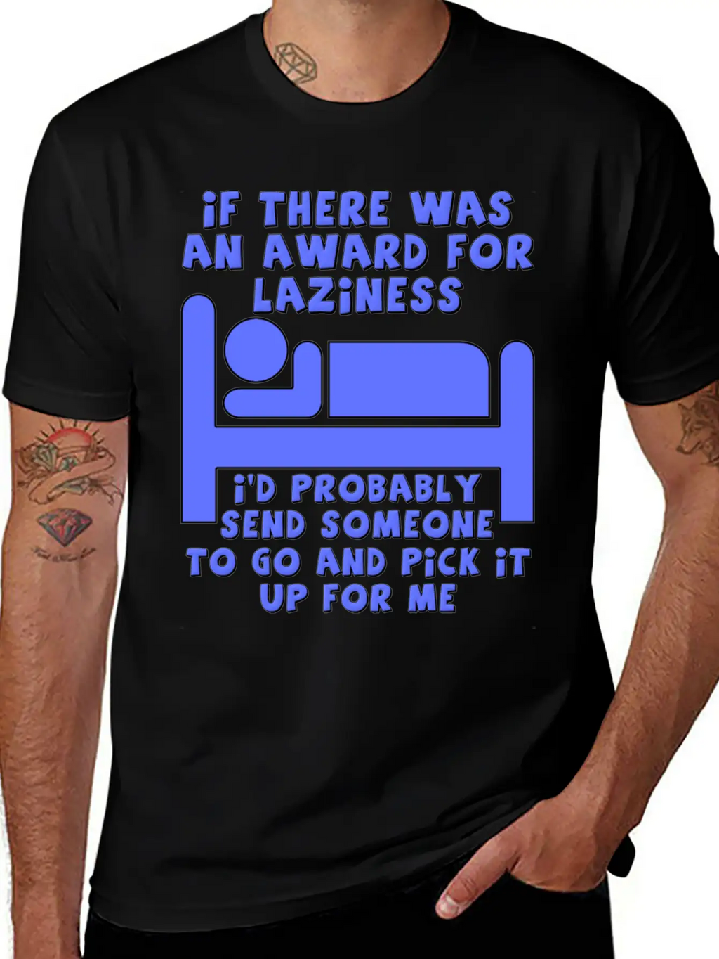 Award For Laziness Funny T-shirt Relaxed Everyday Tee – Lightweight And Durable Cotton
