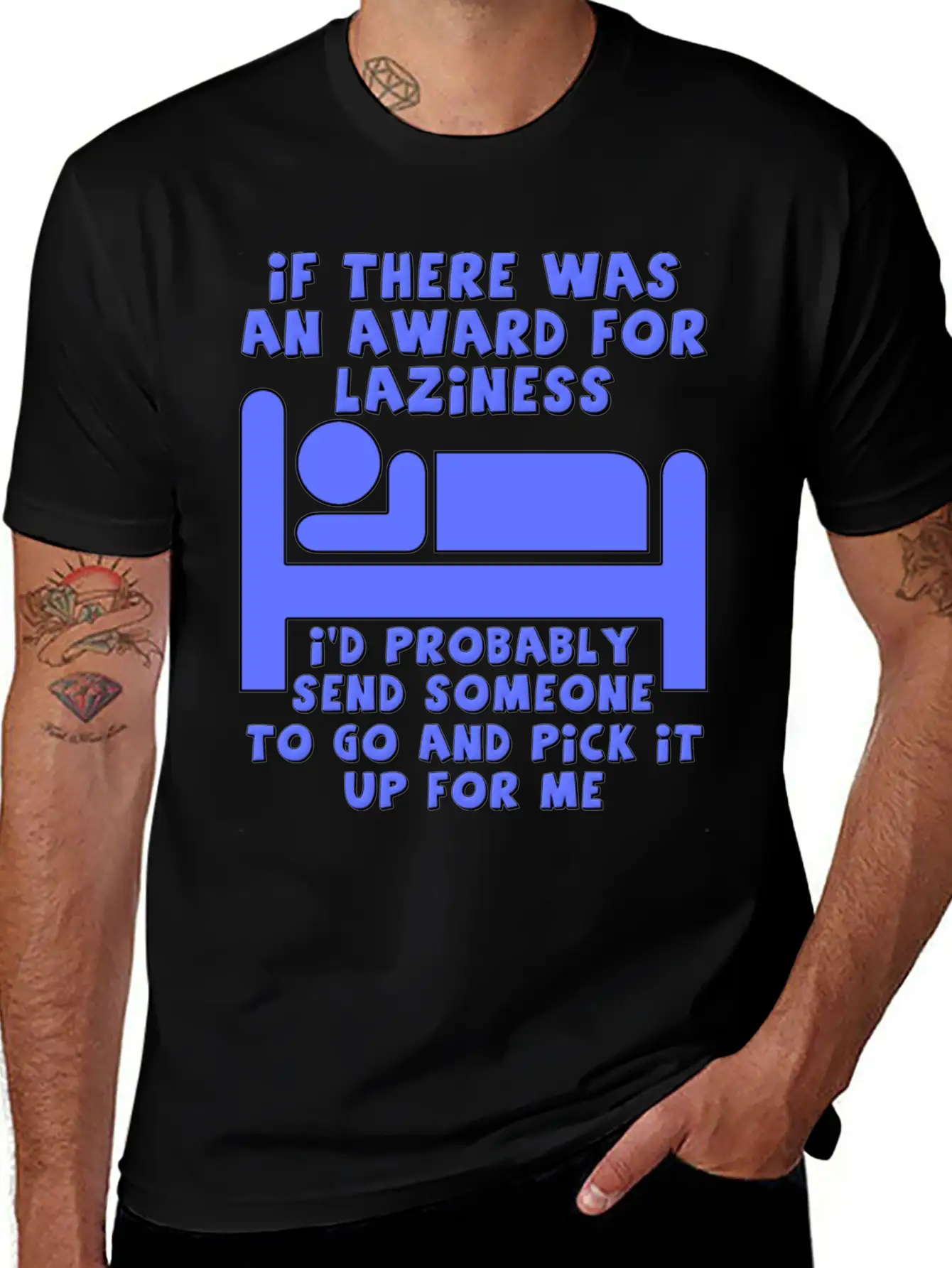 Award For Laziness Funny T-shirt Relaxed Everyday Tee – Lightweight And Durable Cotton