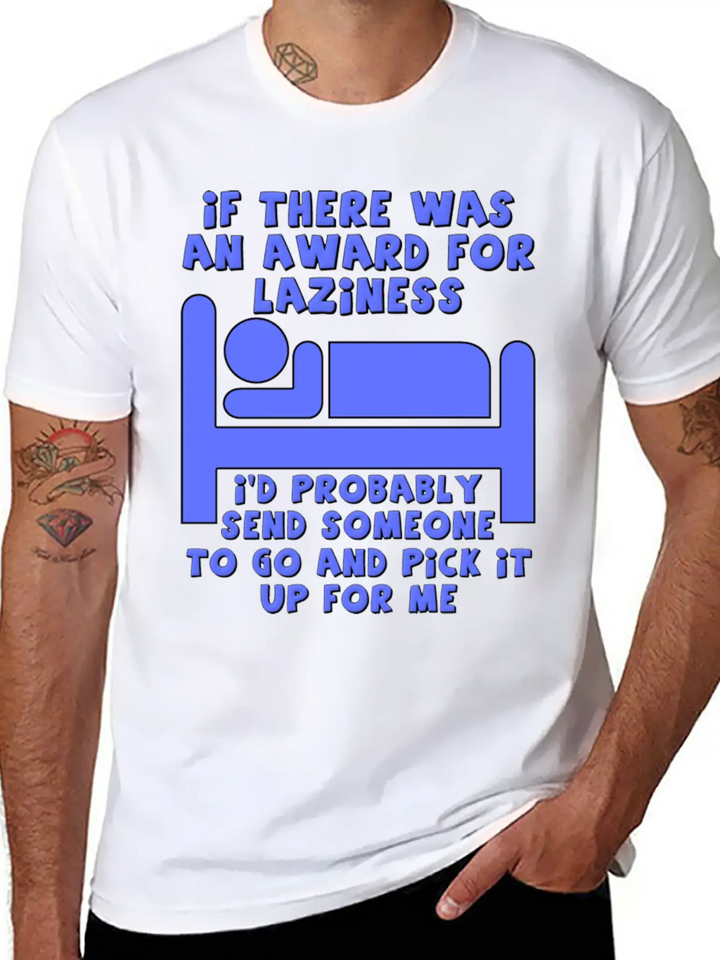 Award For Laziness Funny T-shirt Relaxed Everyday Tee – Lightweight And Durable Cotton