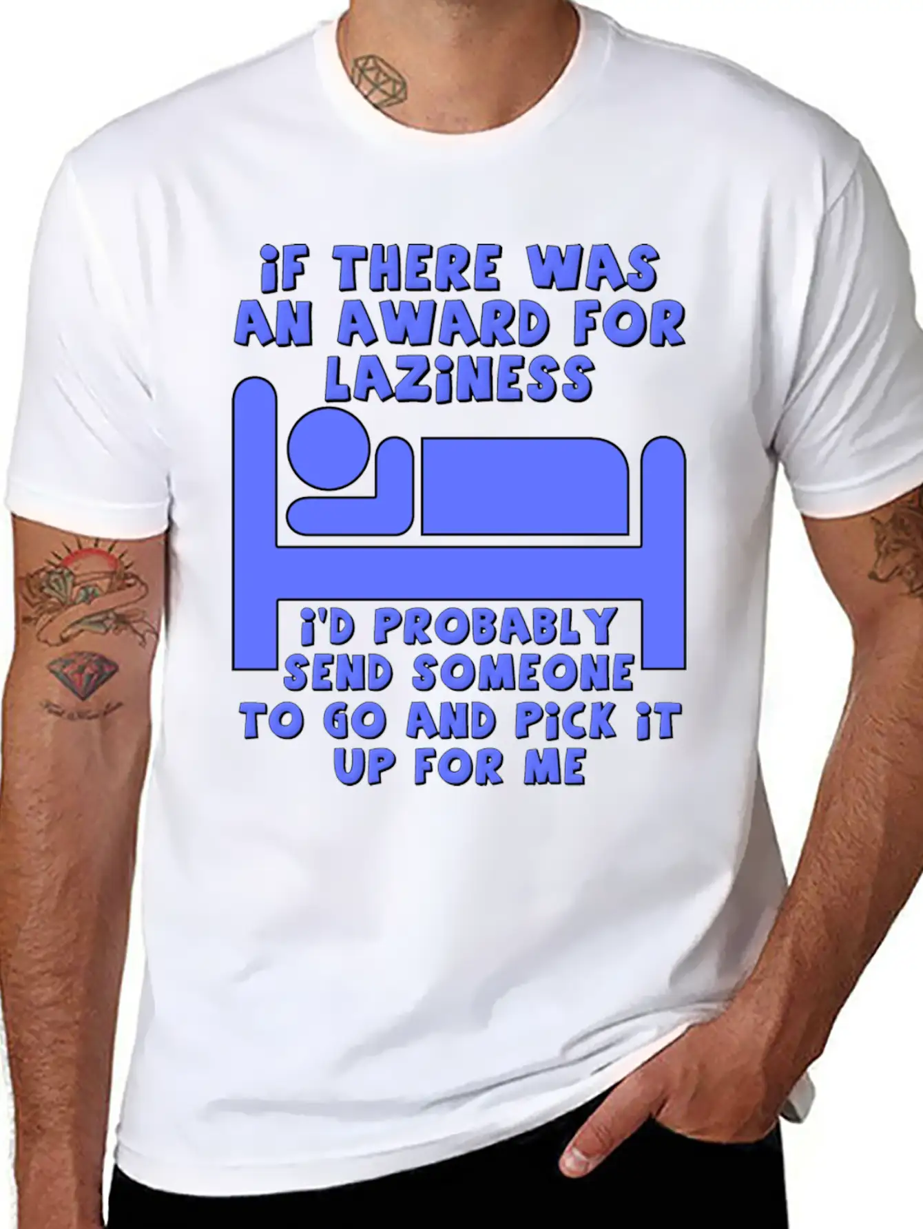 Award For Laziness Funny T-shirt Relaxed Everyday Tee – Lightweight And Durable Cotton