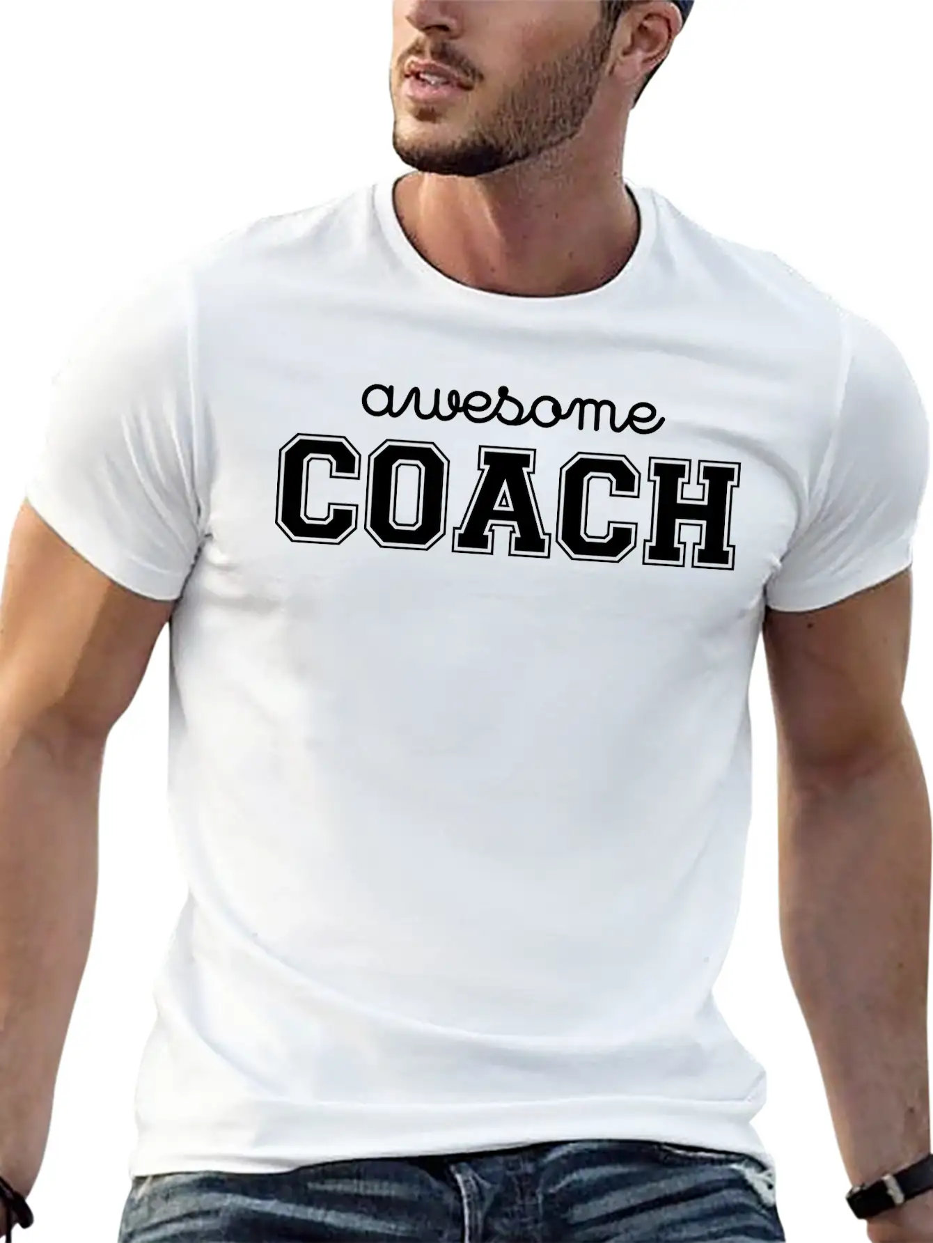 Awesome Coach Breathable Soft Cotton T-Shirt – Timeless Casual Look