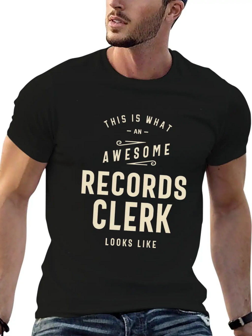 Awesome Records Clerk Essential Cotton Tee For Daily Outfits – Unisex Style