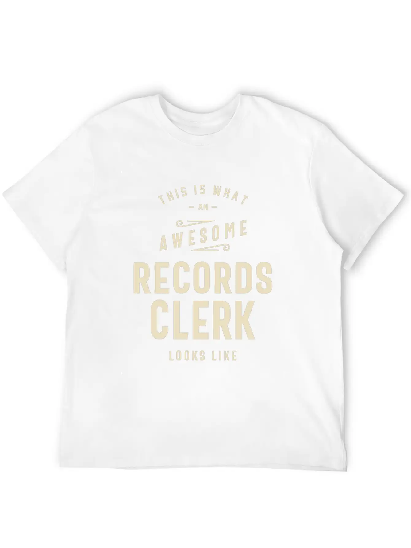 Awesome Records Clerk Essential Cotton Tee For Daily Outfits – Unisex Style
