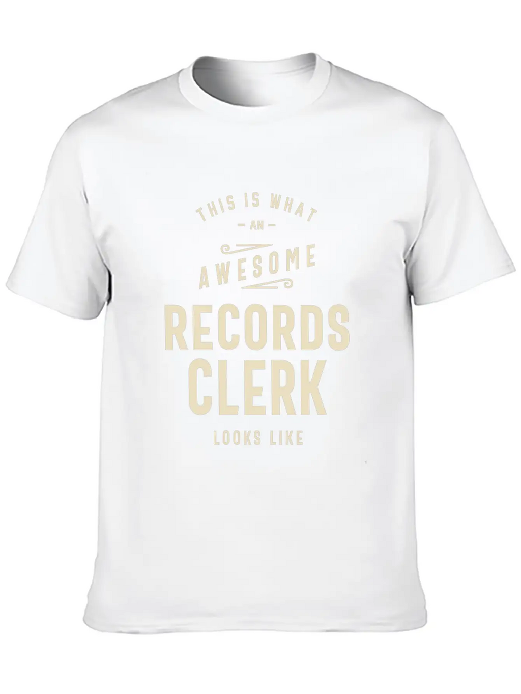 Awesome Records Clerk Essential Cotton Tee For Daily Outfits – Unisex Style