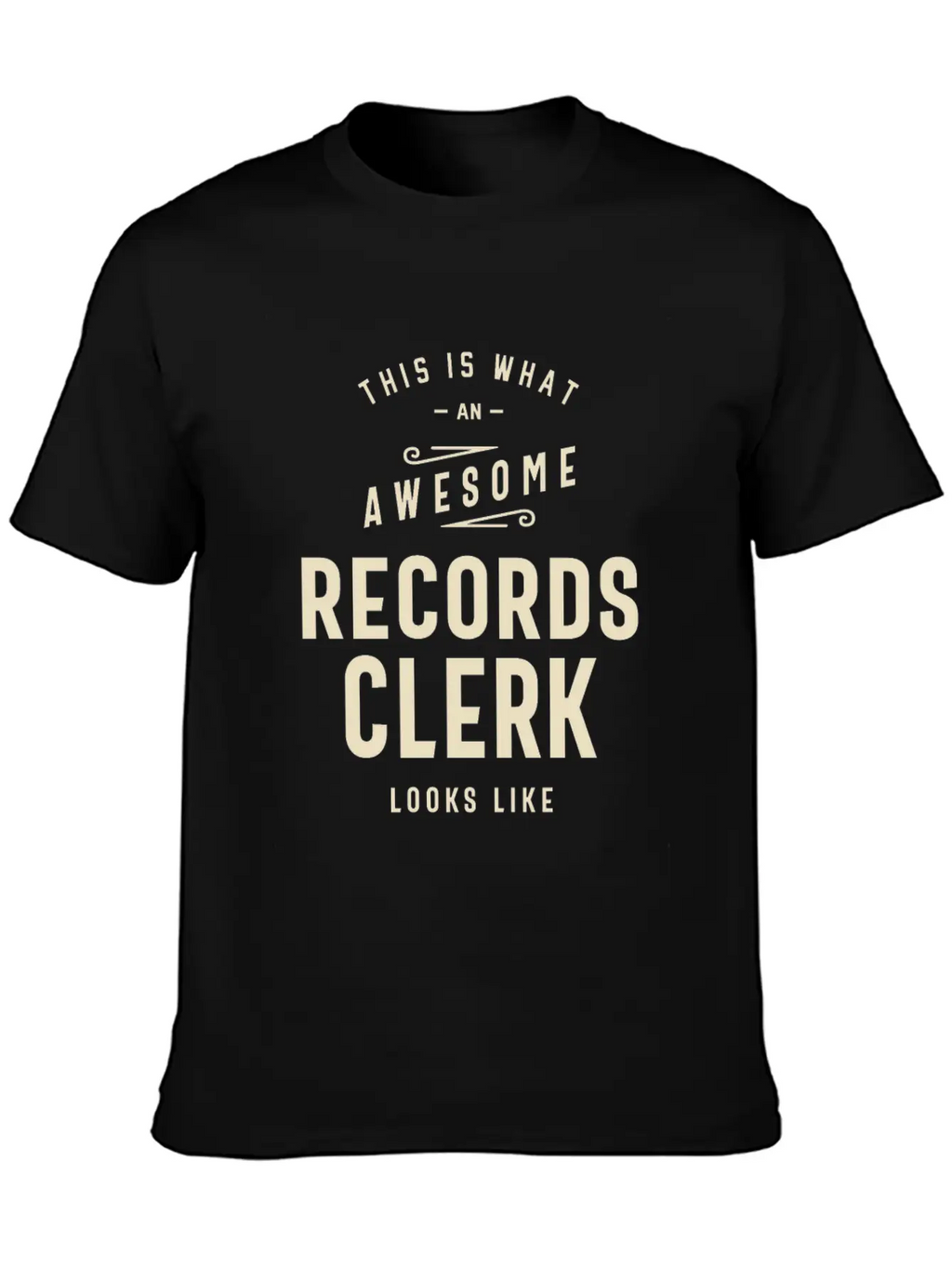 Awesome Records Clerk Essential Cotton Tee For Daily Outfits – Unisex Style