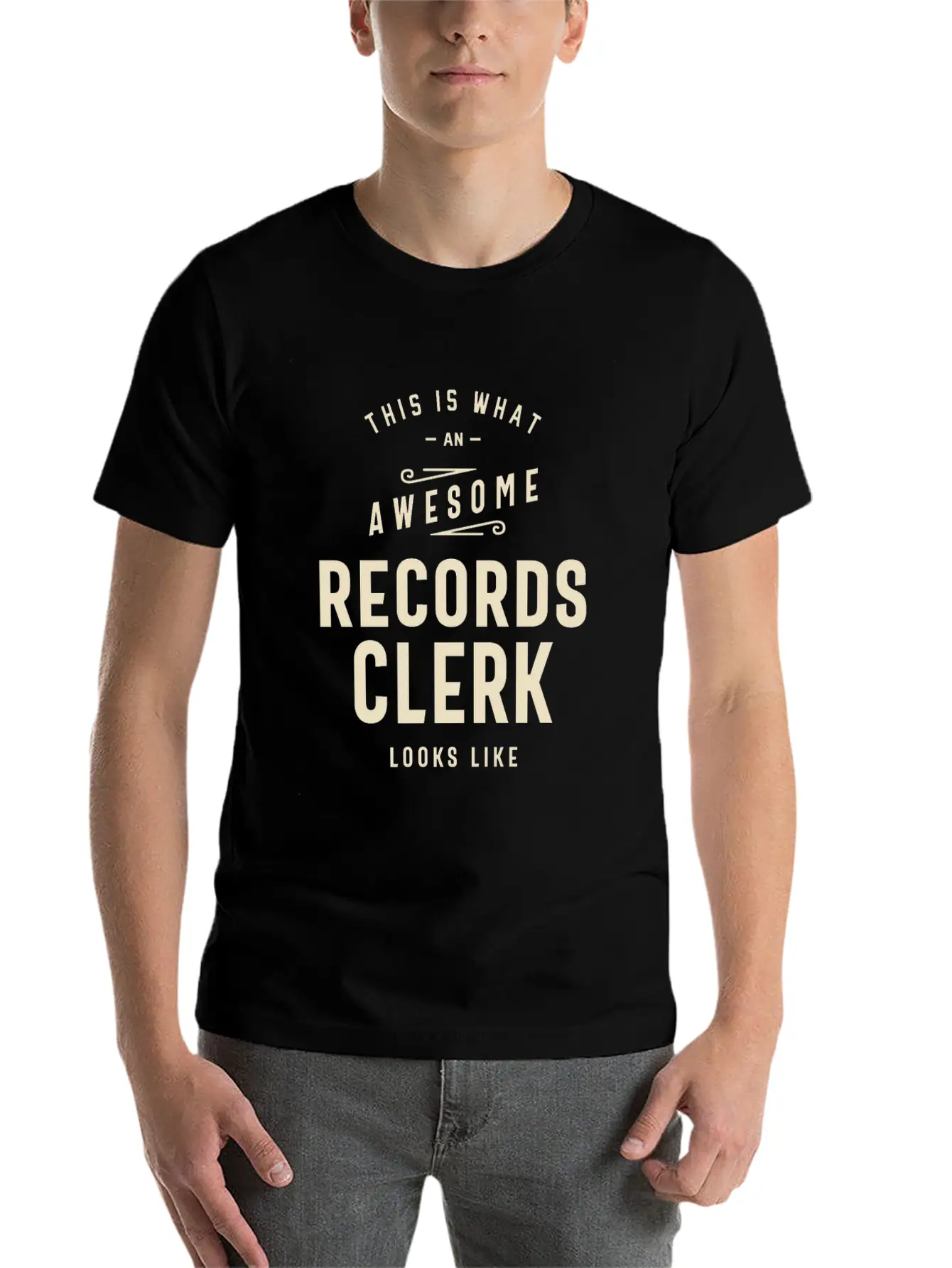 Awesome Records Clerk Essential Cotton Tee For Daily Outfits – Unisex Style