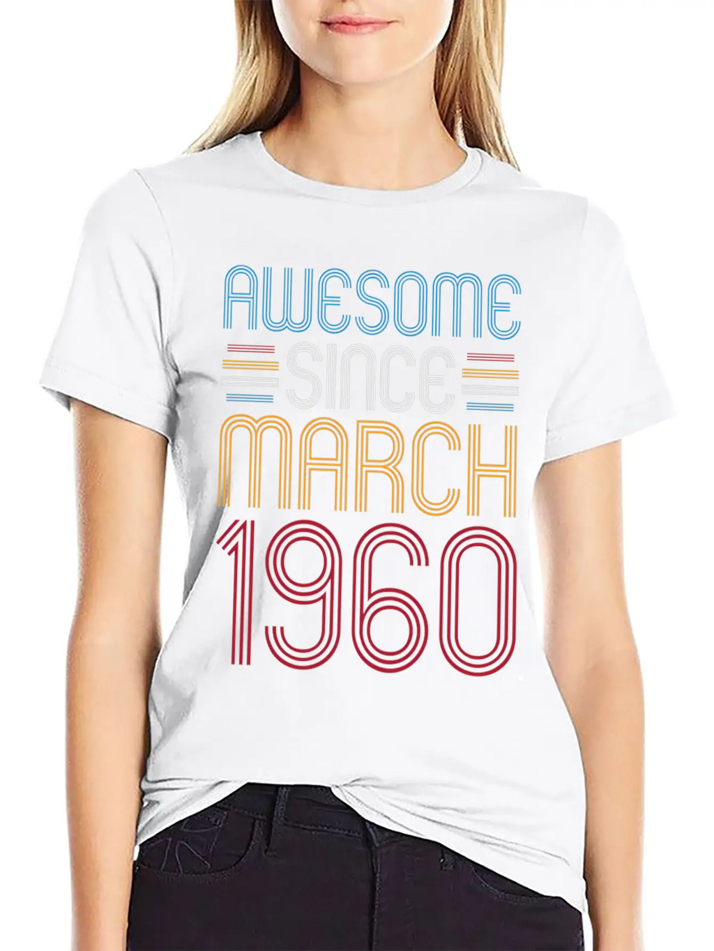 Awesome Since March 1960 62 Unisex Casual T-Shirt – Clean Design For Daily Comfort