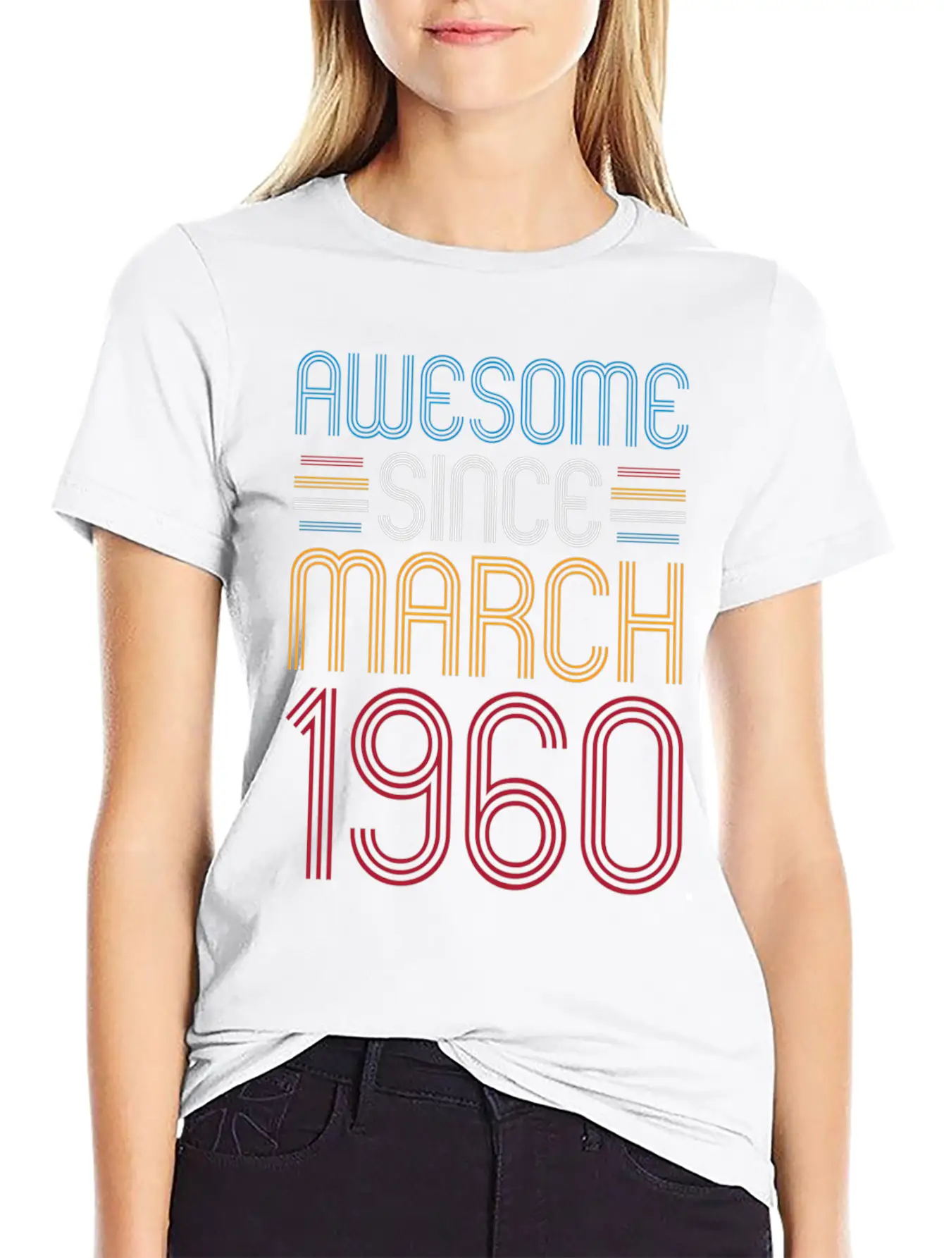 Awesome Since March 1960 62 Unisex Casual T-Shirt – Clean Design For Daily Comfort
