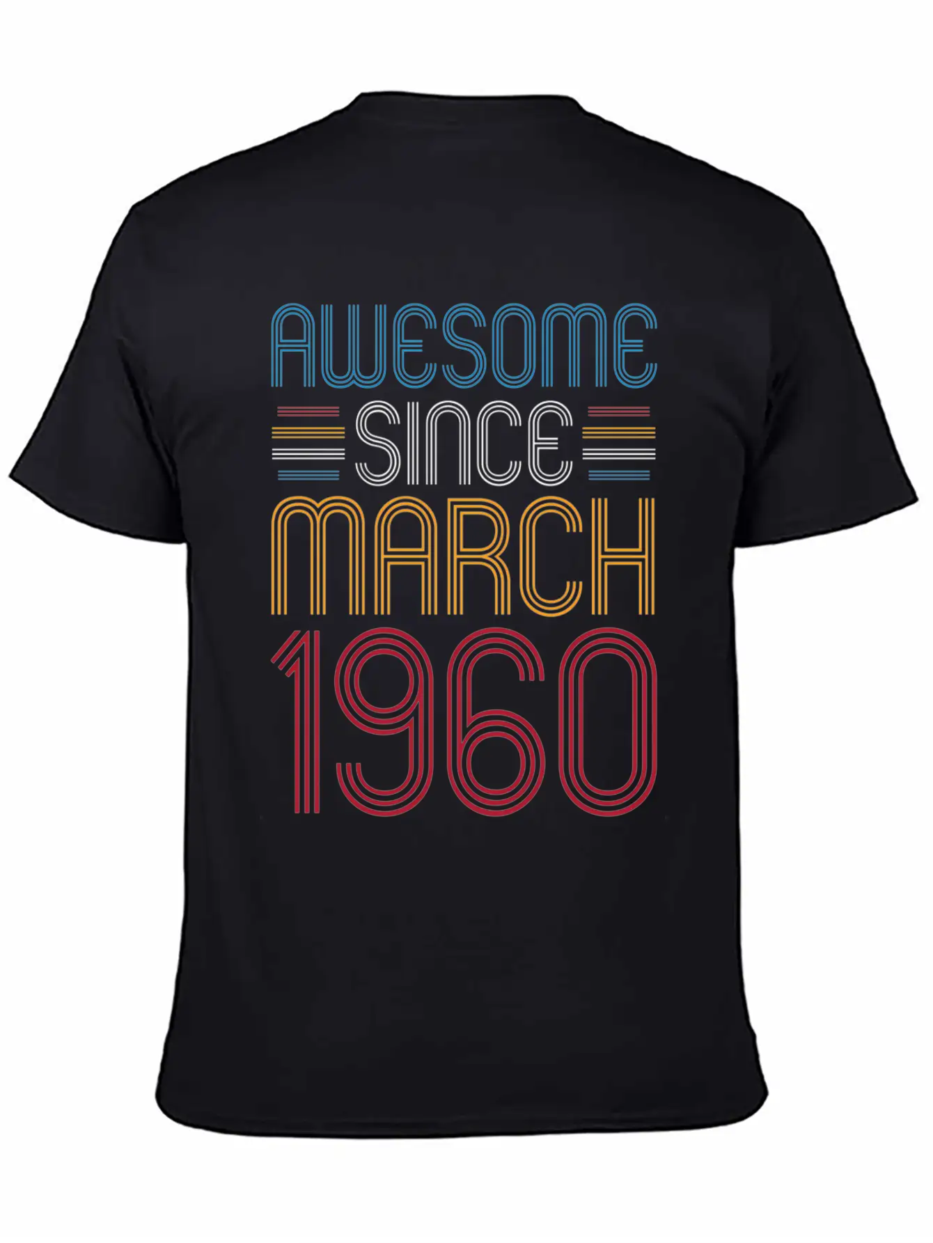 Awesome Since March 1960 62 Unisex Casual T-Shirt – Clean Design For Daily Comfort