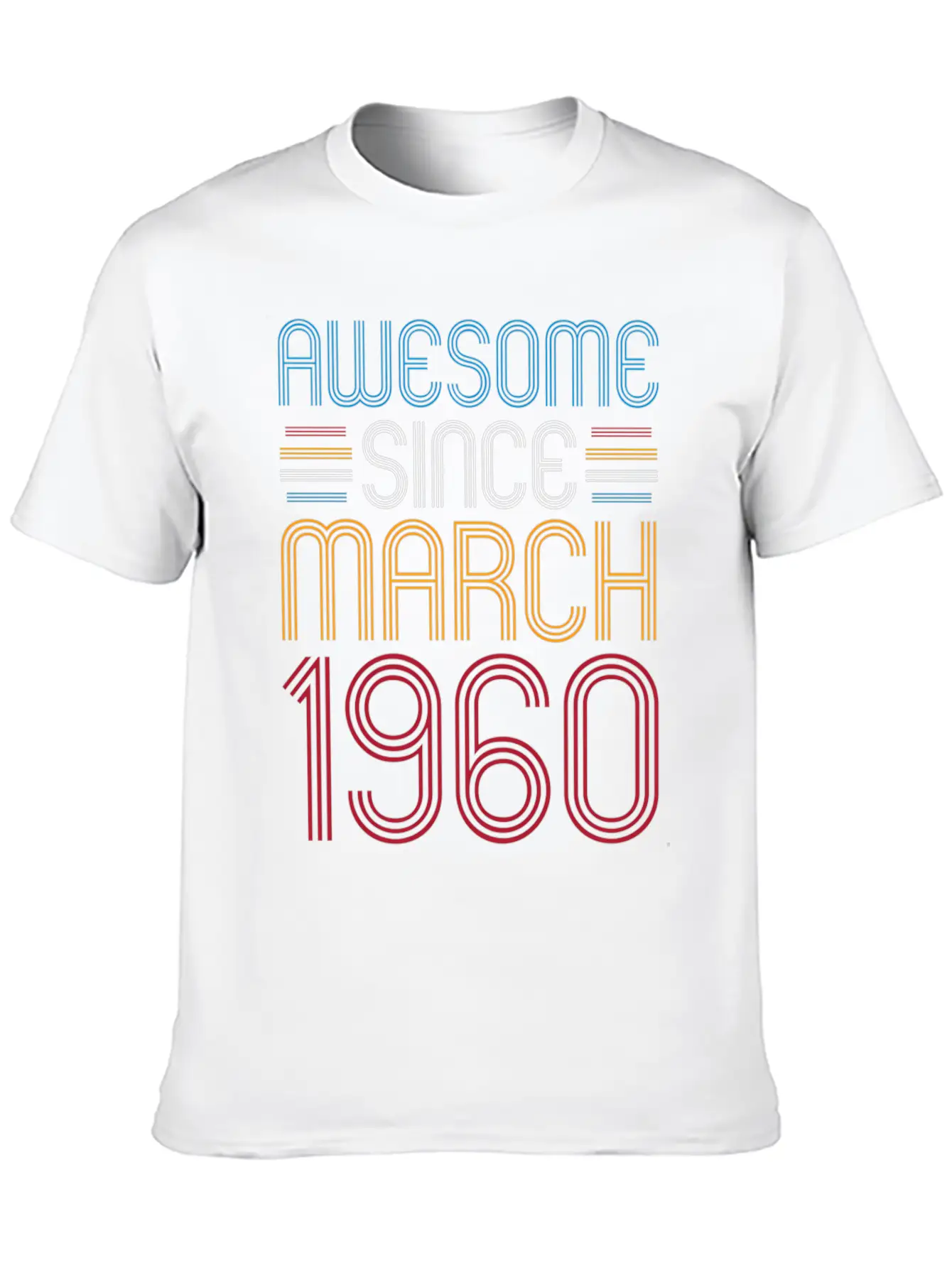 Awesome Since March 1960 62 Unisex Casual T-Shirt – Clean Design For Daily Comfort
