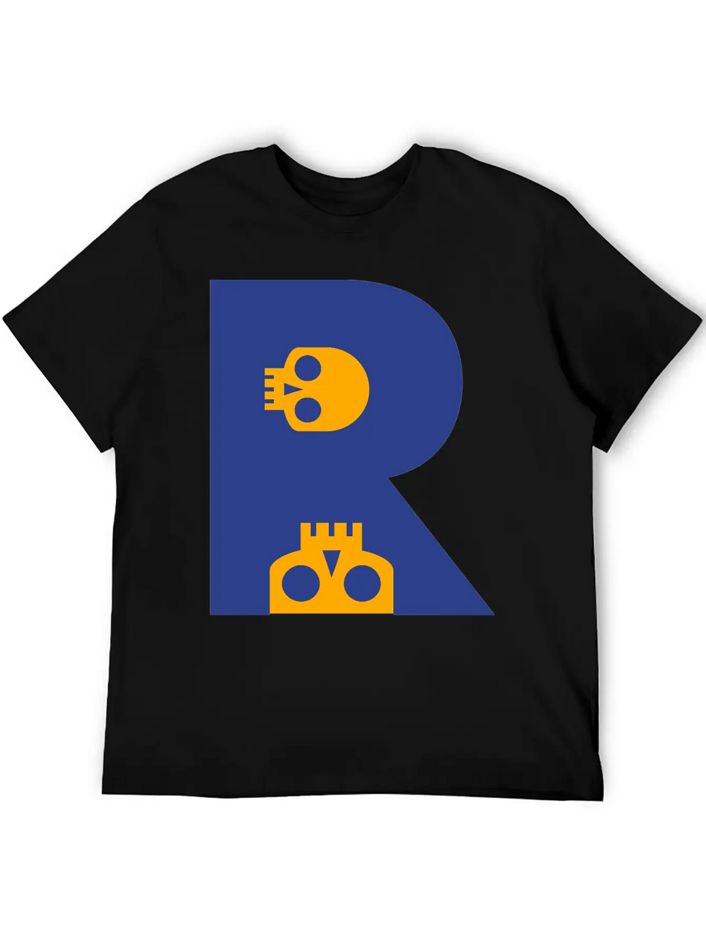 ☠♥Awesome Skull Alphabet Initial Letter-R♥☠ Breathable Graphic T-Shirt – Perfect For Casual Days