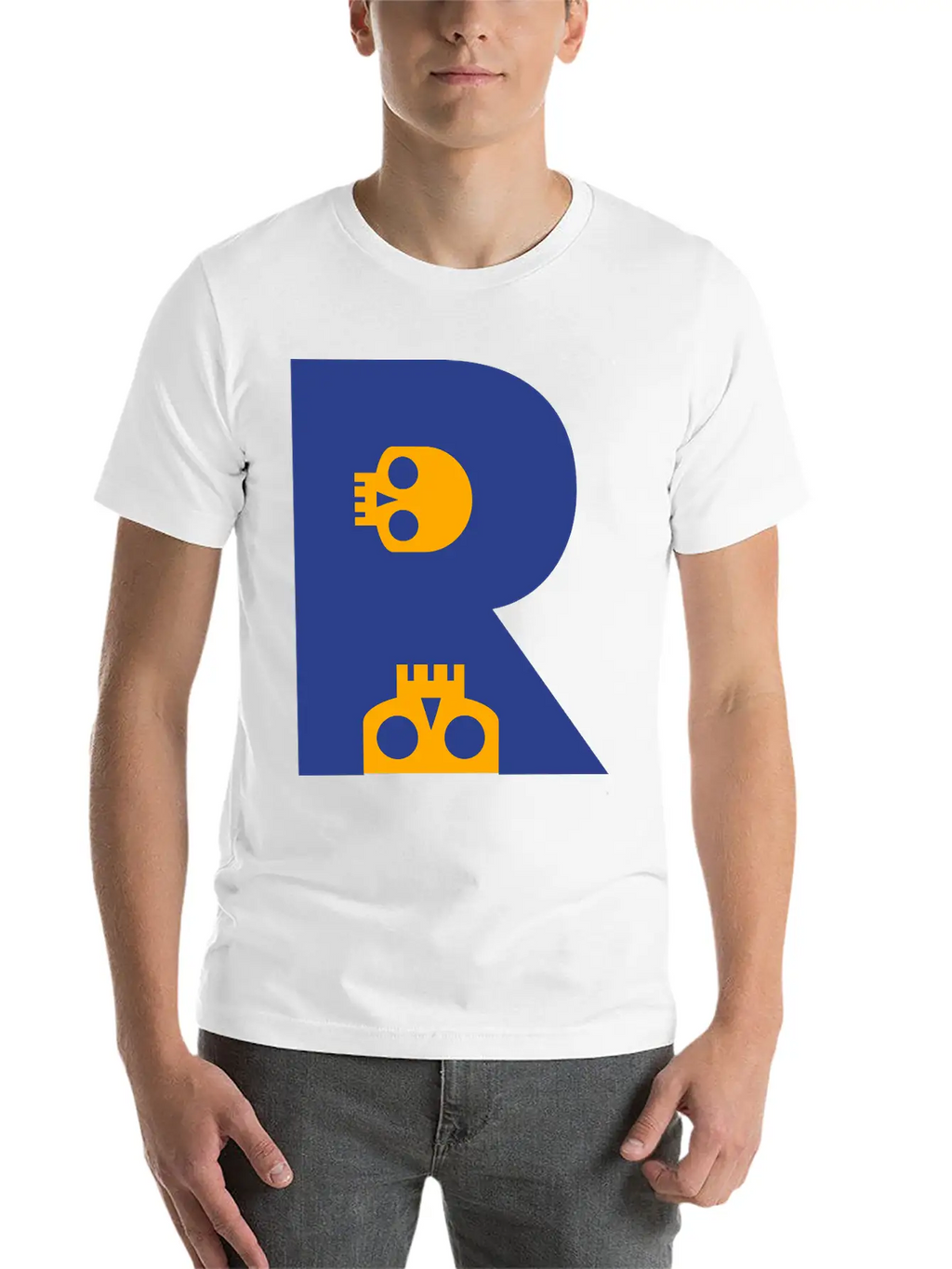 ☠♥Awesome Skull Alphabet Initial Letter-R♥☠ Breathable Graphic T-Shirt – Perfect For Casual Days