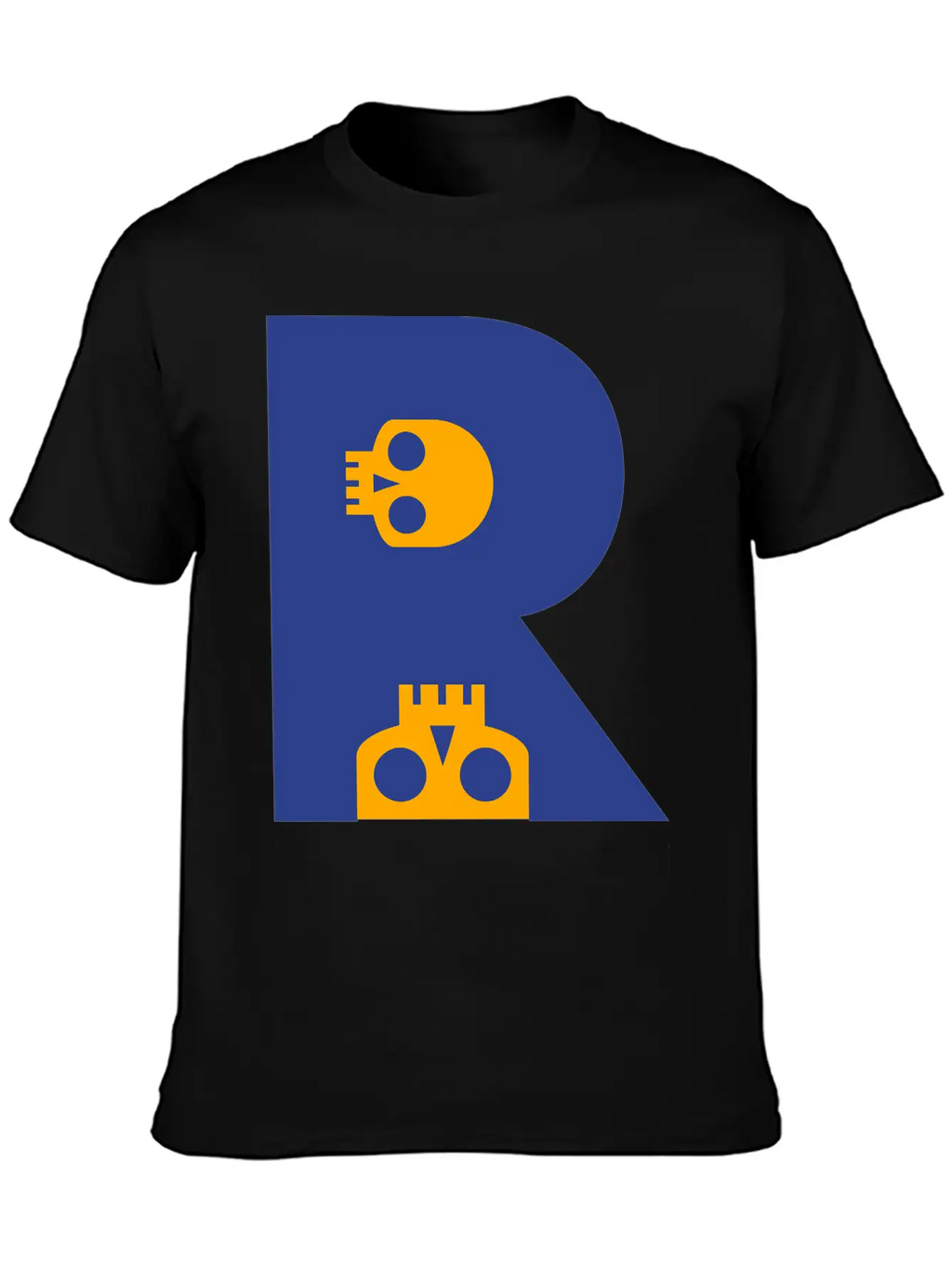 ☠♥Awesome Skull Alphabet Initial Letter-R♥☠ Breathable Graphic T-Shirt – Perfect For Casual Days