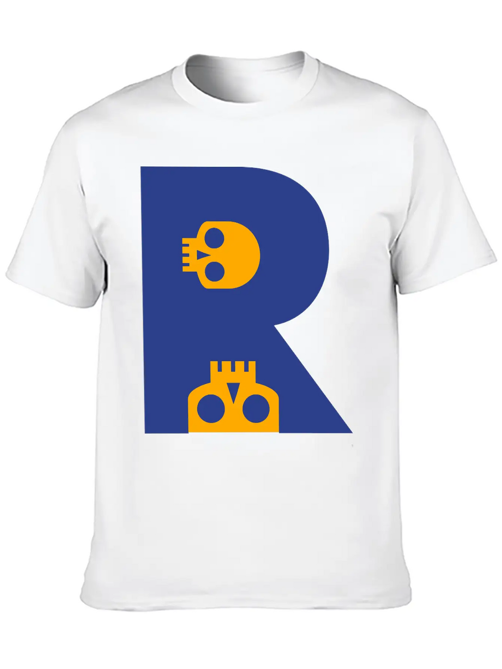 ☠♥Awesome Skull Alphabet Initial Letter-R♥☠ Breathable Graphic T-Shirt – Perfect For Casual Days