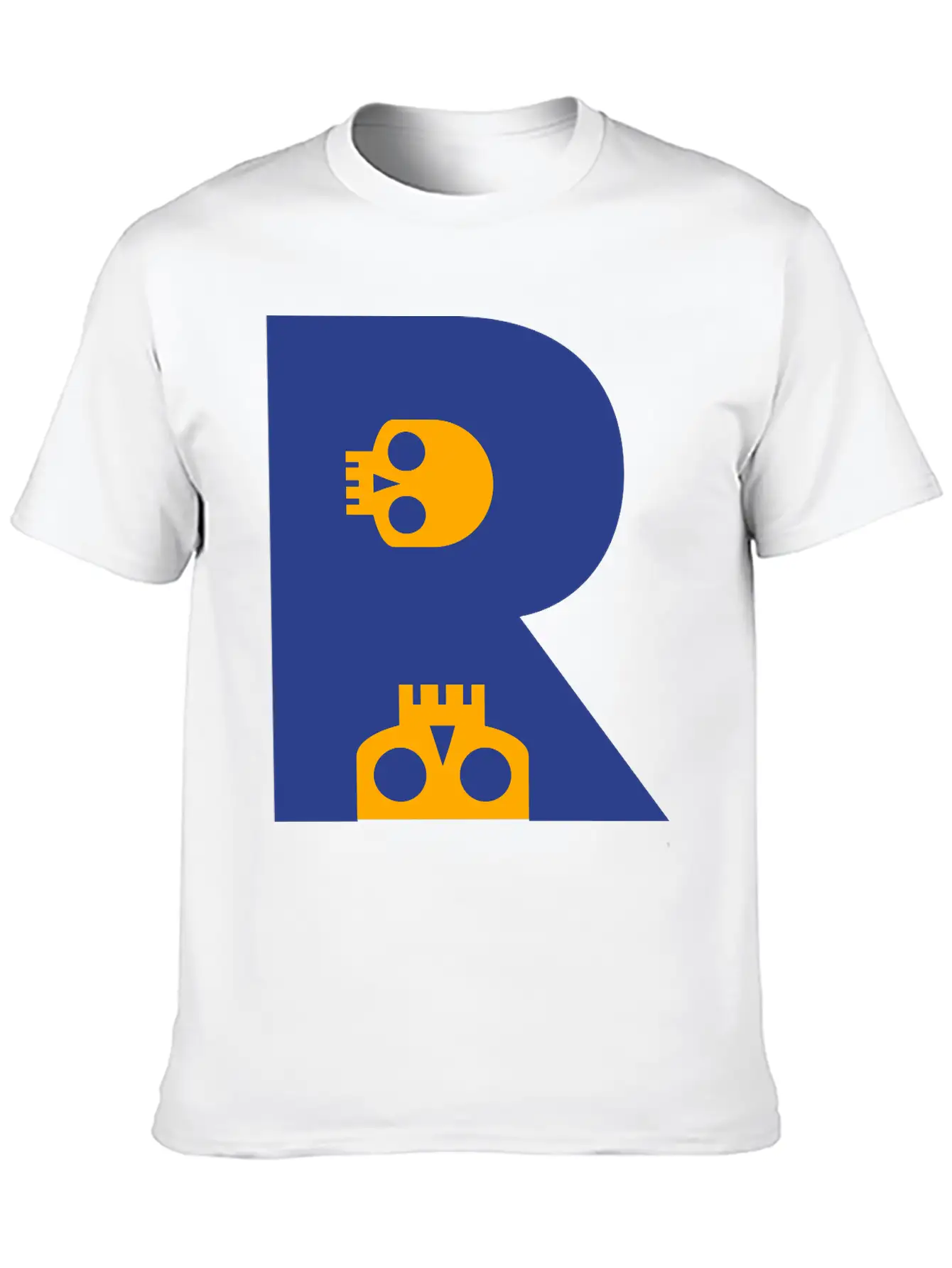 ☠♥Awesome Skull Alphabet Initial Letter-R♥☠ Breathable Graphic T-Shirt – Perfect For Casual Days