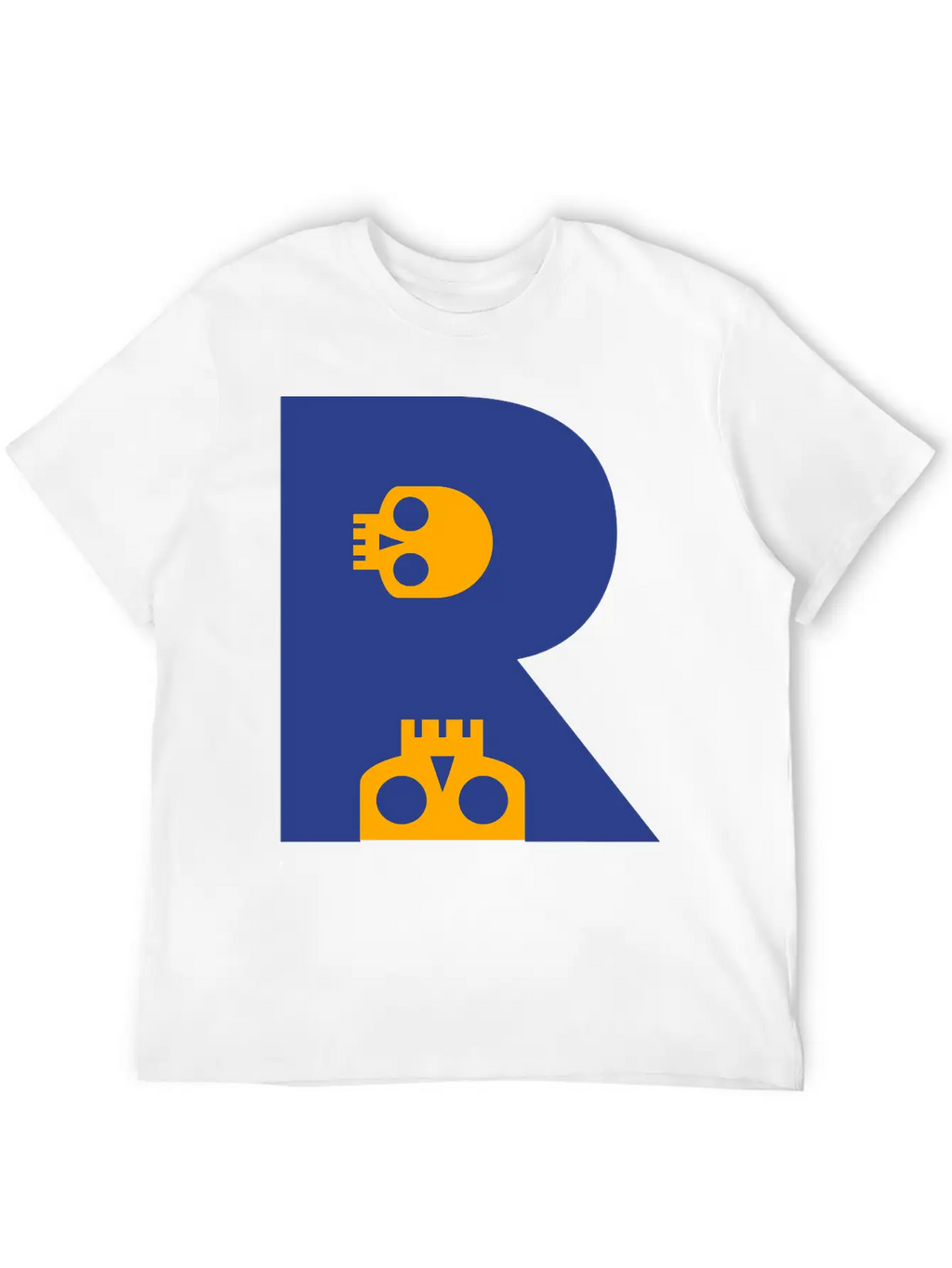 ☠♥Awesome Skull Alphabet Initial Letter-R♥☠ Breathable Graphic T-Shirt – Perfect For Casual Days
