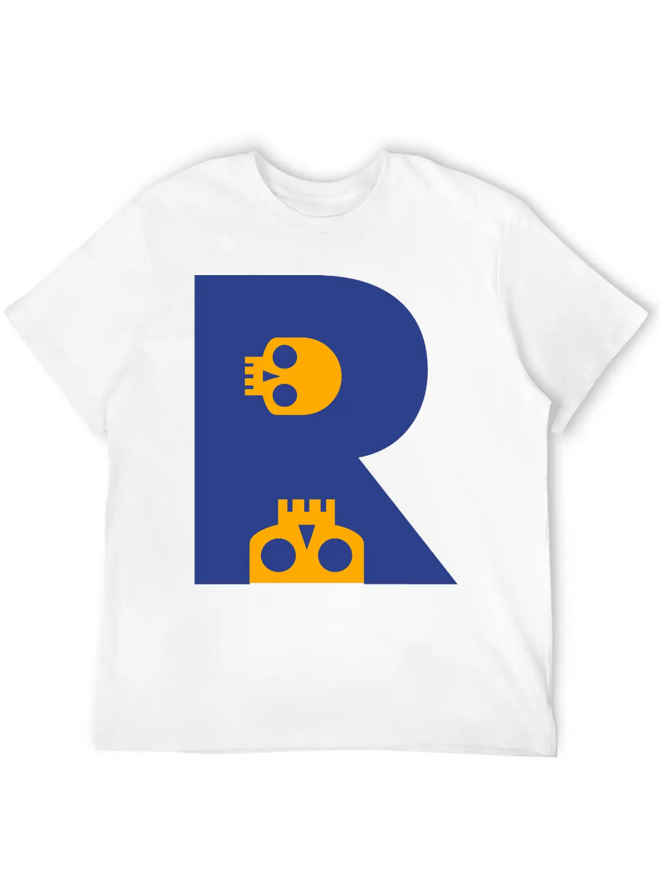 ☠♥Awesome Skull Alphabet Initial Letter-R♥☠ Breathable Graphic T-Shirt – Perfect For Casual Days