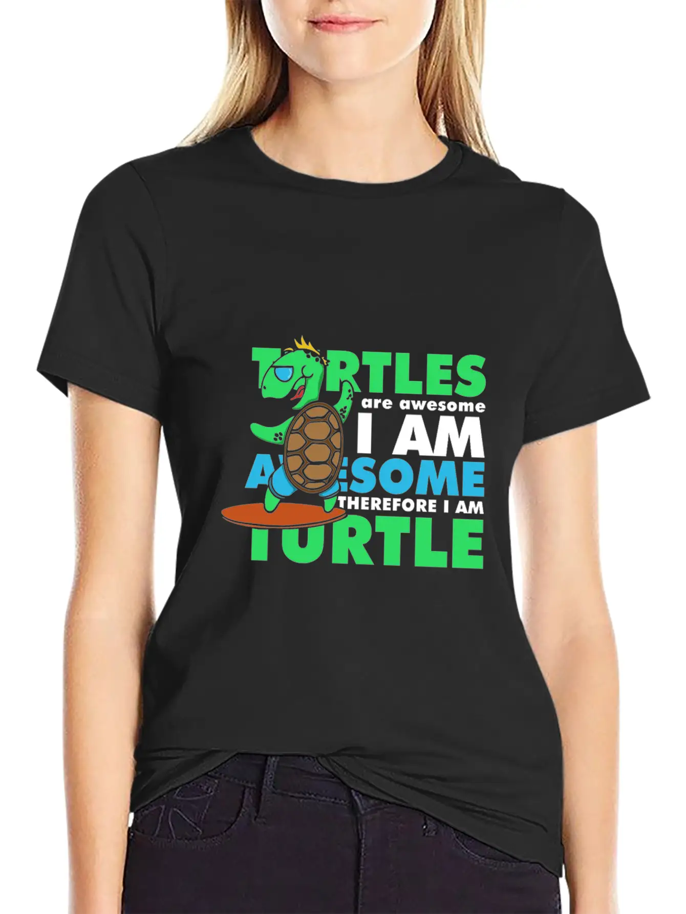 Awesome Turtle Basic Graphic T-Shirt – Daily Comfort In Soft Cotton
