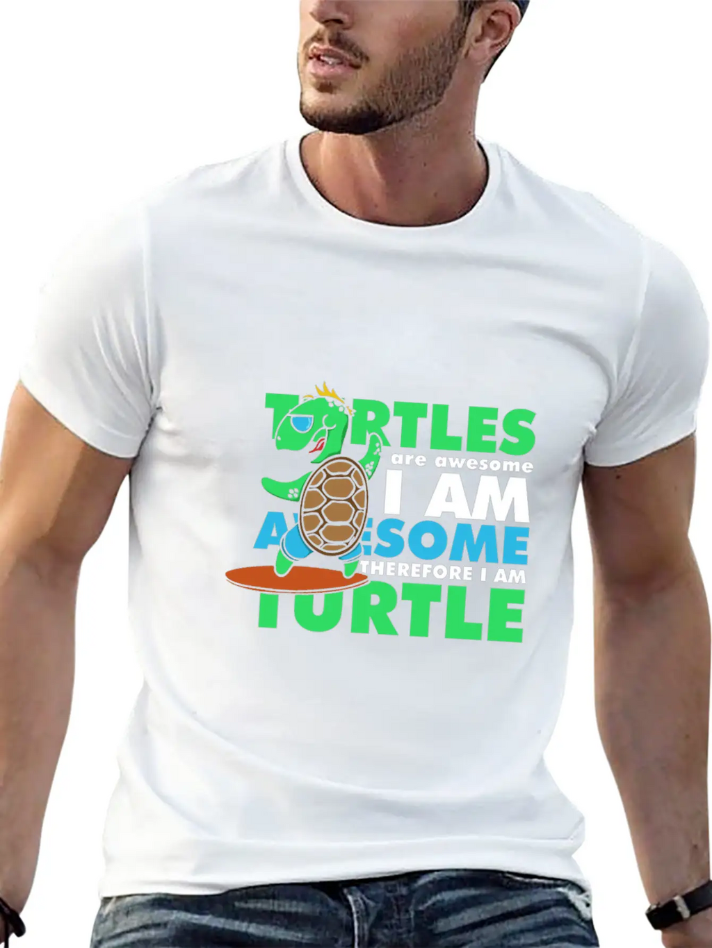 Awesome Turtle Basic Graphic T-Shirt – Daily Comfort In Soft Cotton