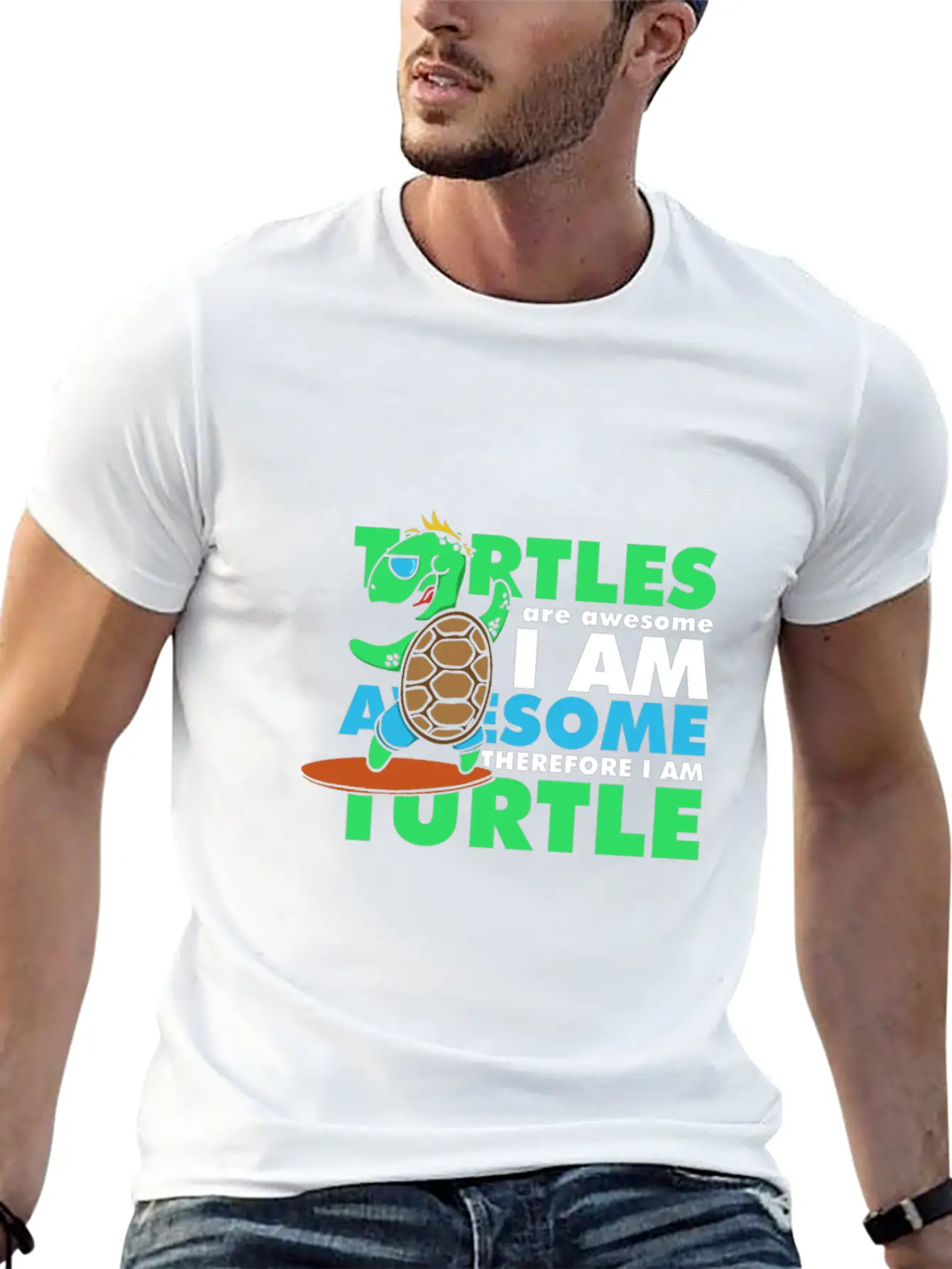 Awesome Turtle Basic Graphic T-Shirt – Daily Comfort In Soft Cotton