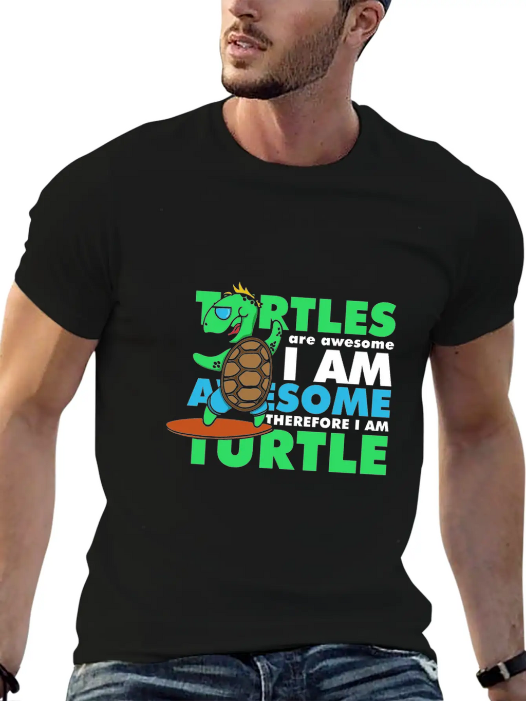 Awesome Turtle Basic Graphic T-Shirt – Daily Comfort In Soft Cotton