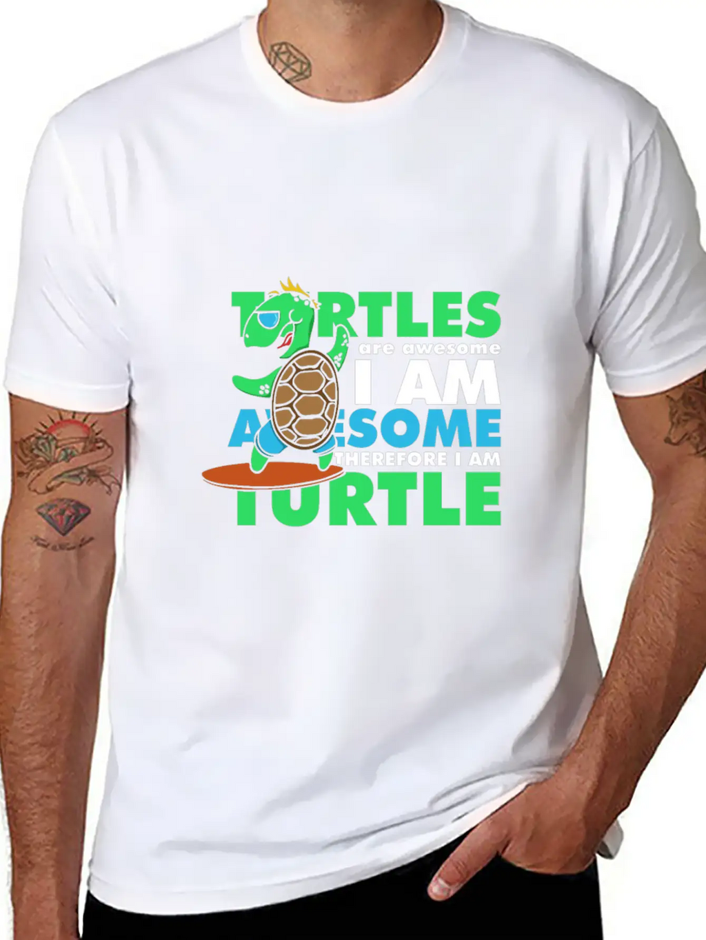 Awesome Turtle Basic Graphic T-Shirt – Daily Comfort In Soft Cotton