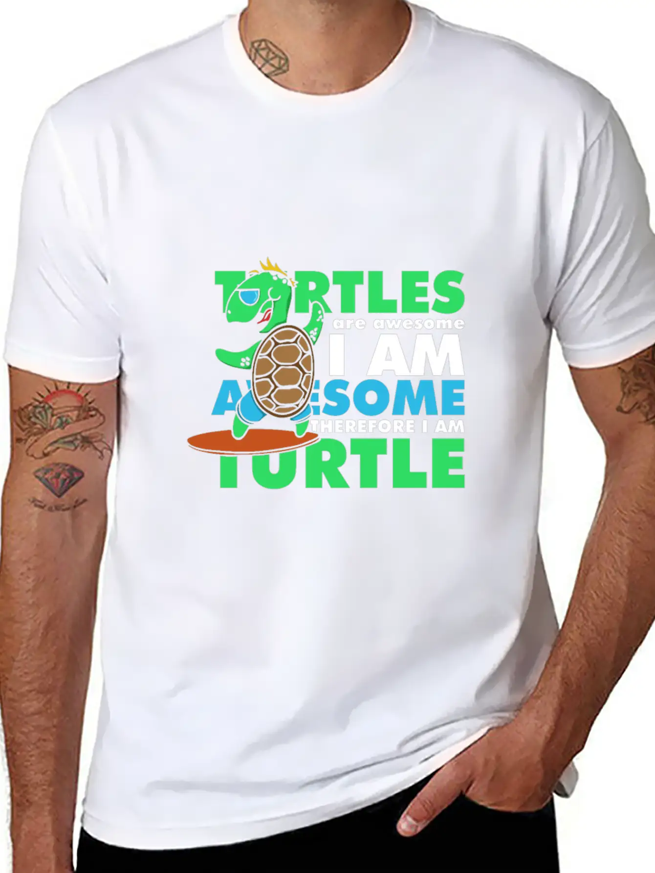 Awesome Turtle Basic Graphic T-Shirt – Daily Comfort In Soft Cotton
