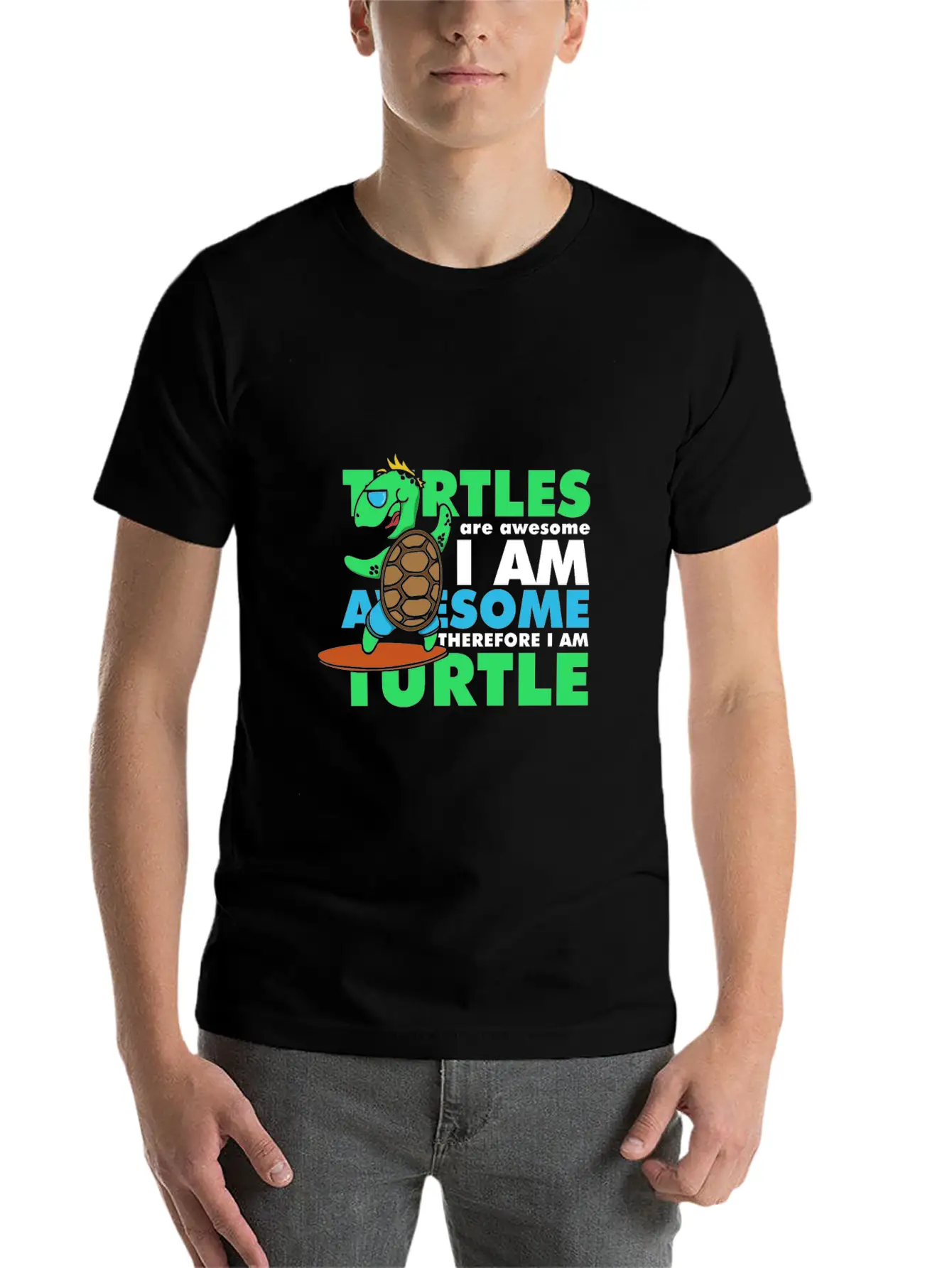 Awesome Turtle Basic Graphic T-Shirt – Daily Comfort In Soft Cotton