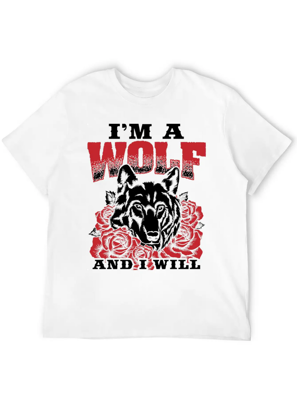 Awesome Wolf Design Quote I Will Survive Breathable Soft Cotton T-Shirt – Timeless Casual Look