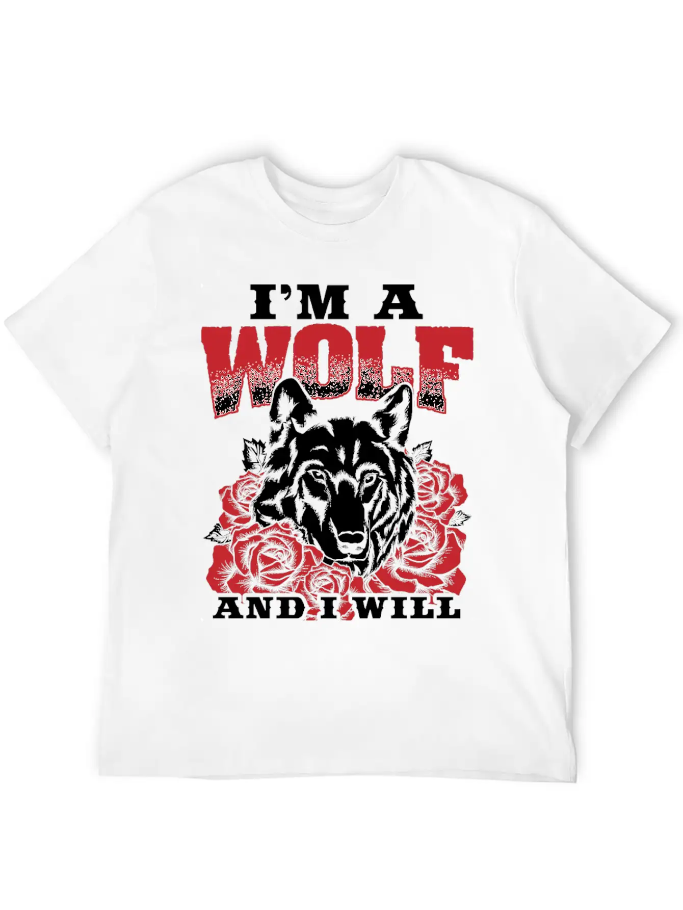 Awesome Wolf Design Quote I Will Survive Breathable Soft Cotton T-Shirt – Timeless Casual Look