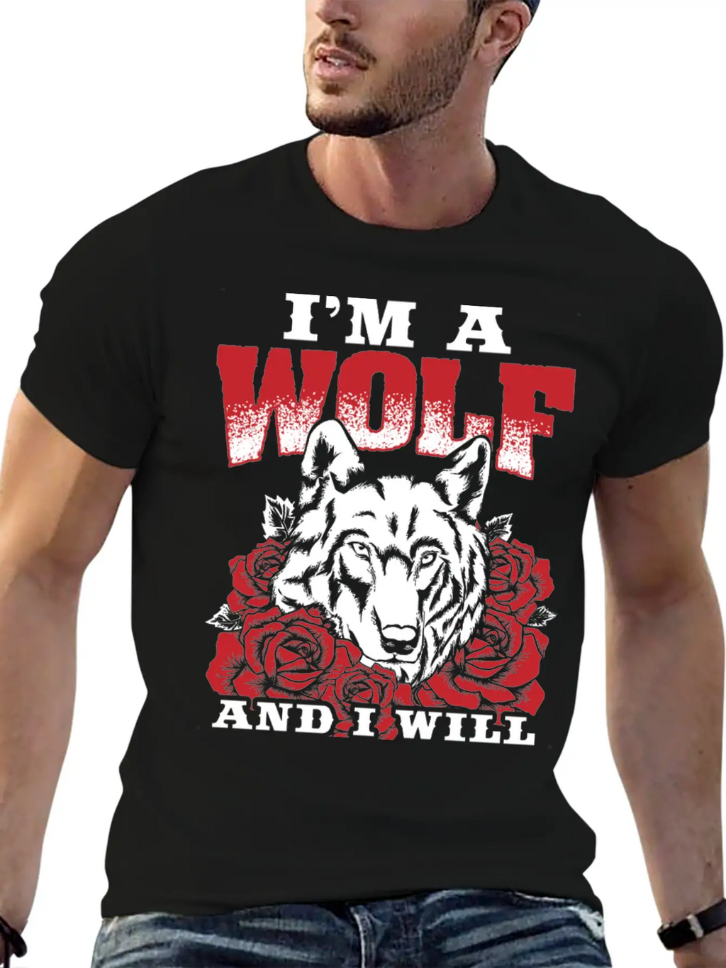 Awesome Wolf Design Quote I Will Survive Breathable Soft Cotton T-Shirt – Timeless Casual Look
