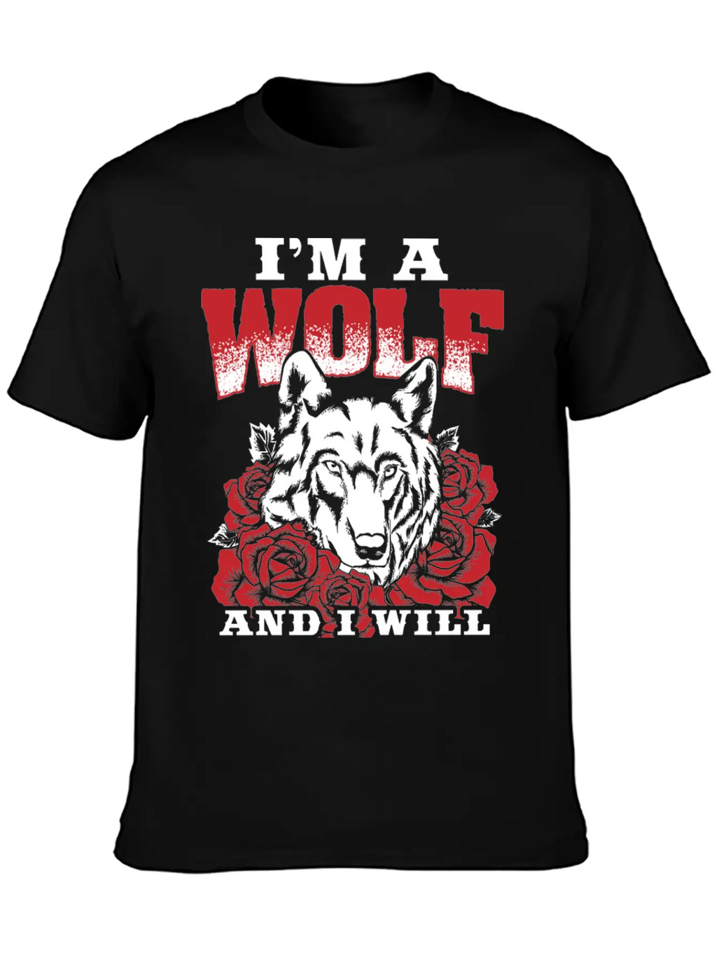 Awesome Wolf Design Quote I Will Survive Breathable Soft Cotton T-Shirt – Timeless Casual Look